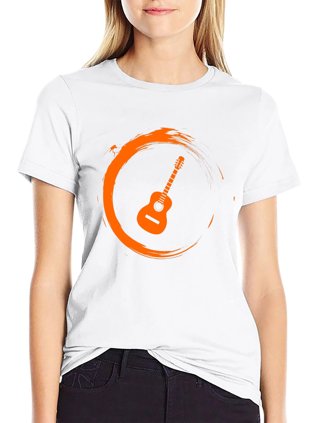 Guitar Circle Graphic Tee - Stylish Musician Shirt