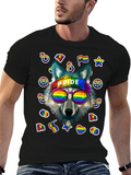 Pride Wolf Graphic Tee - LGBTQ+ Support Shirt