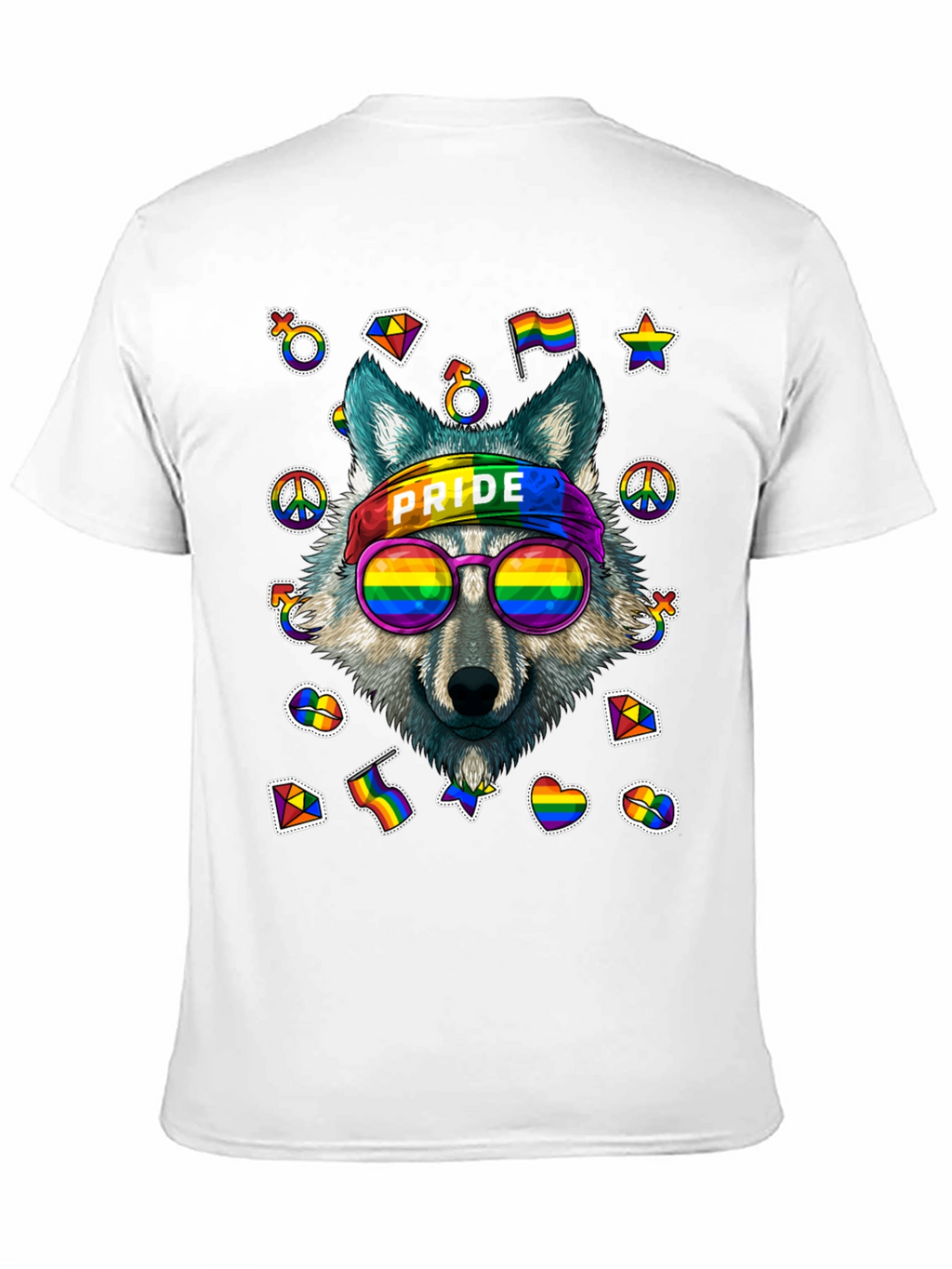 Pride Wolf Graphic Tee - LGBTQ+ Support Shirt