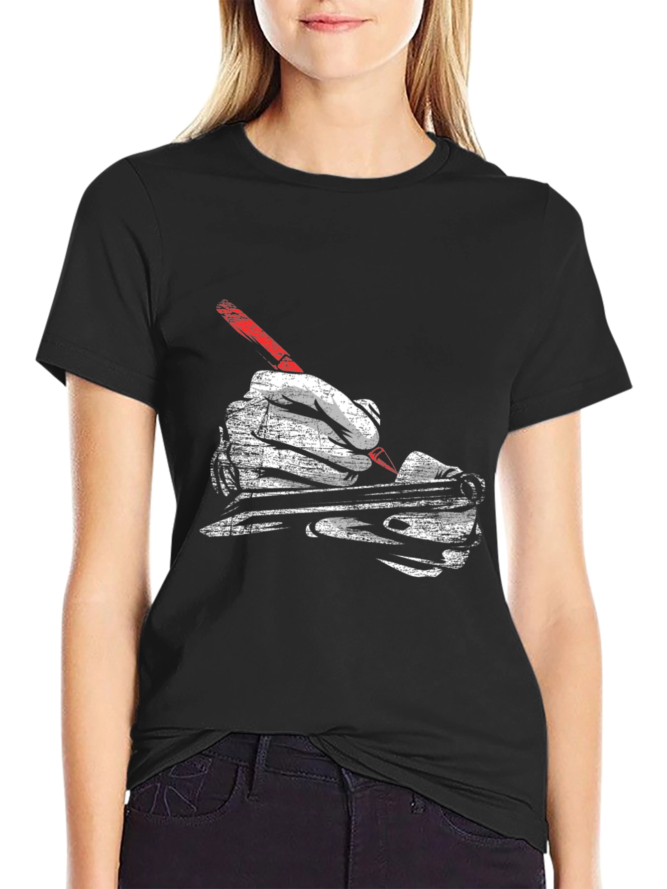 Sketch Artist Hand T-Shirt - Creative Graphic Tee