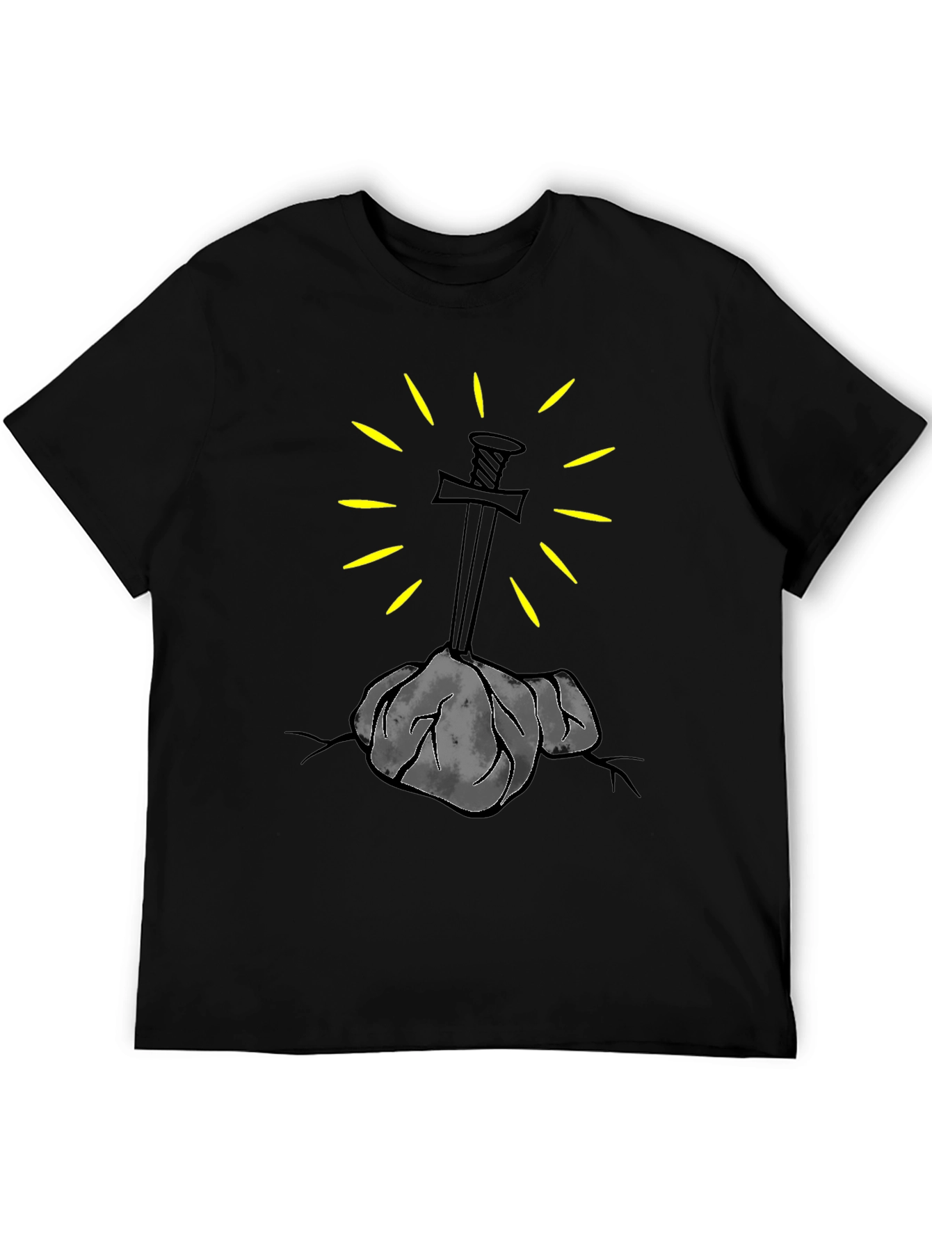 Sword in Stone Graphic Tee - Black