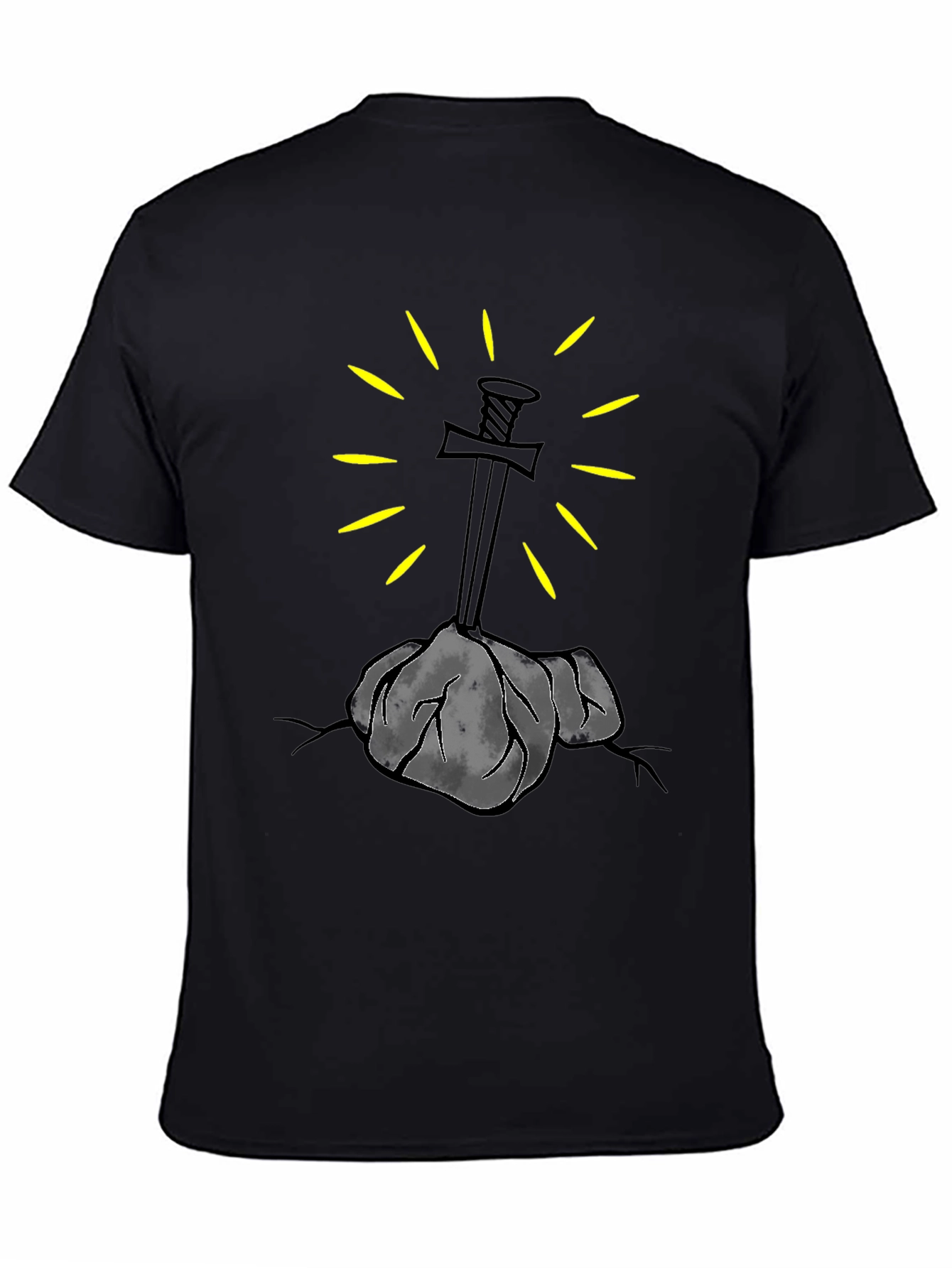 Sword in Stone Graphic Tee - Black