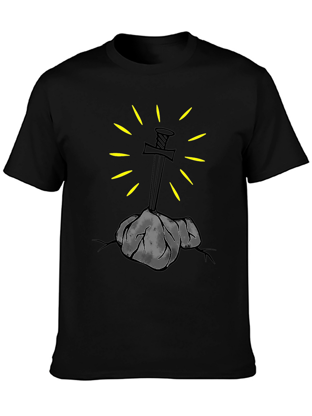 Sword in Stone Graphic Tee - Black