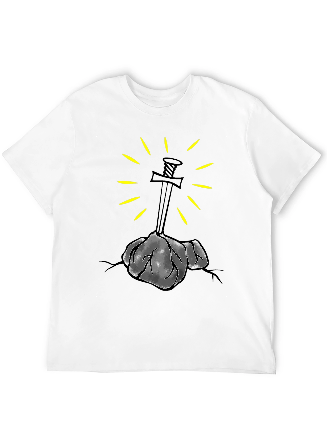 Sword in Stone Graphic Tee - Black