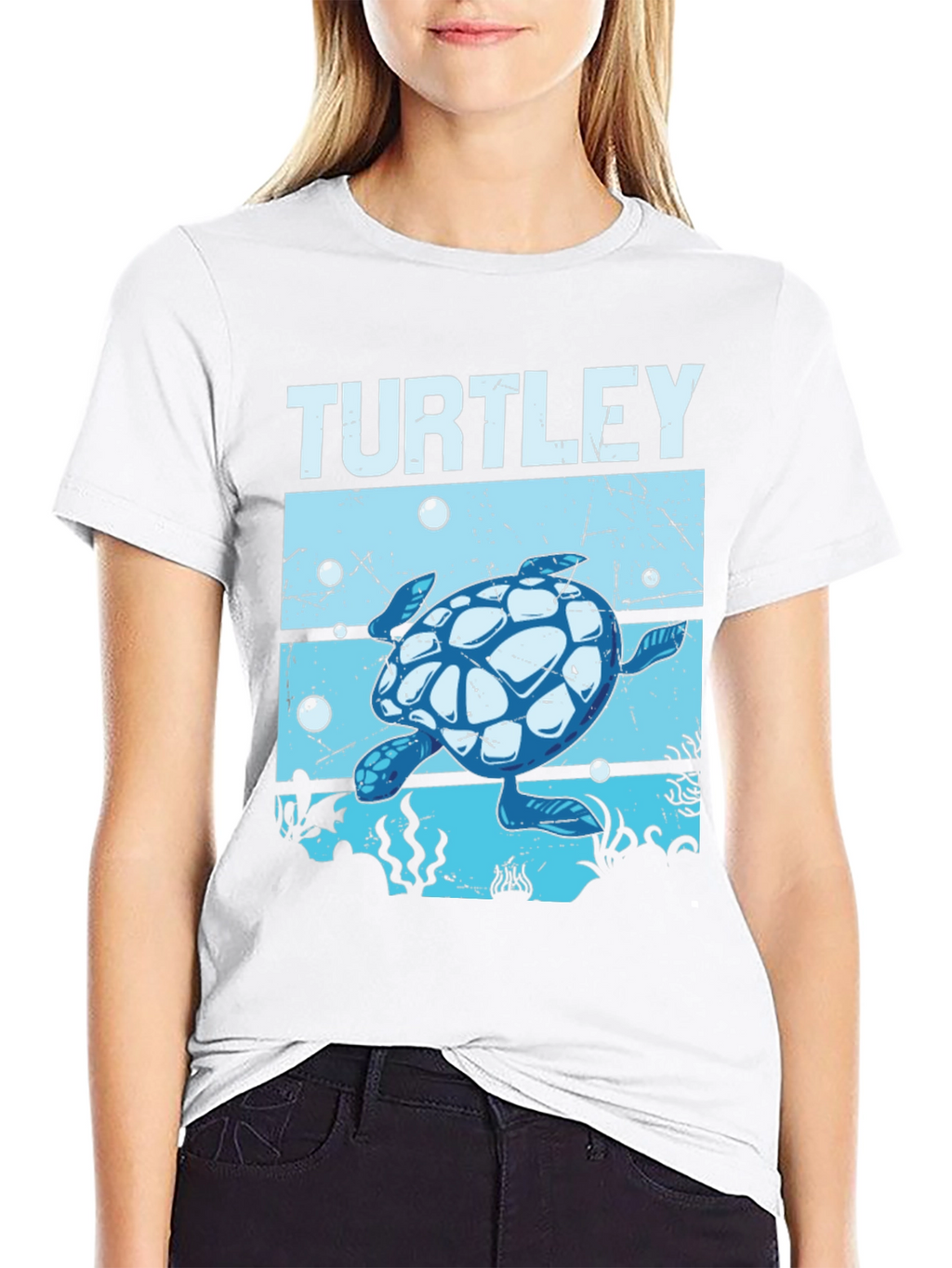 Turtley Cute Sea Turtle Graphic Tee