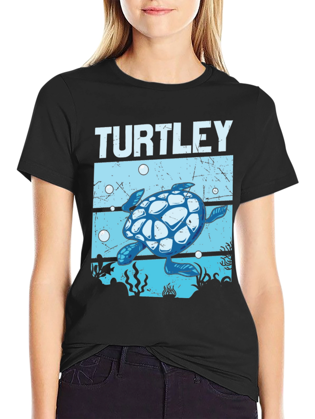 Turtley Cute Sea Turtle Graphic Tee