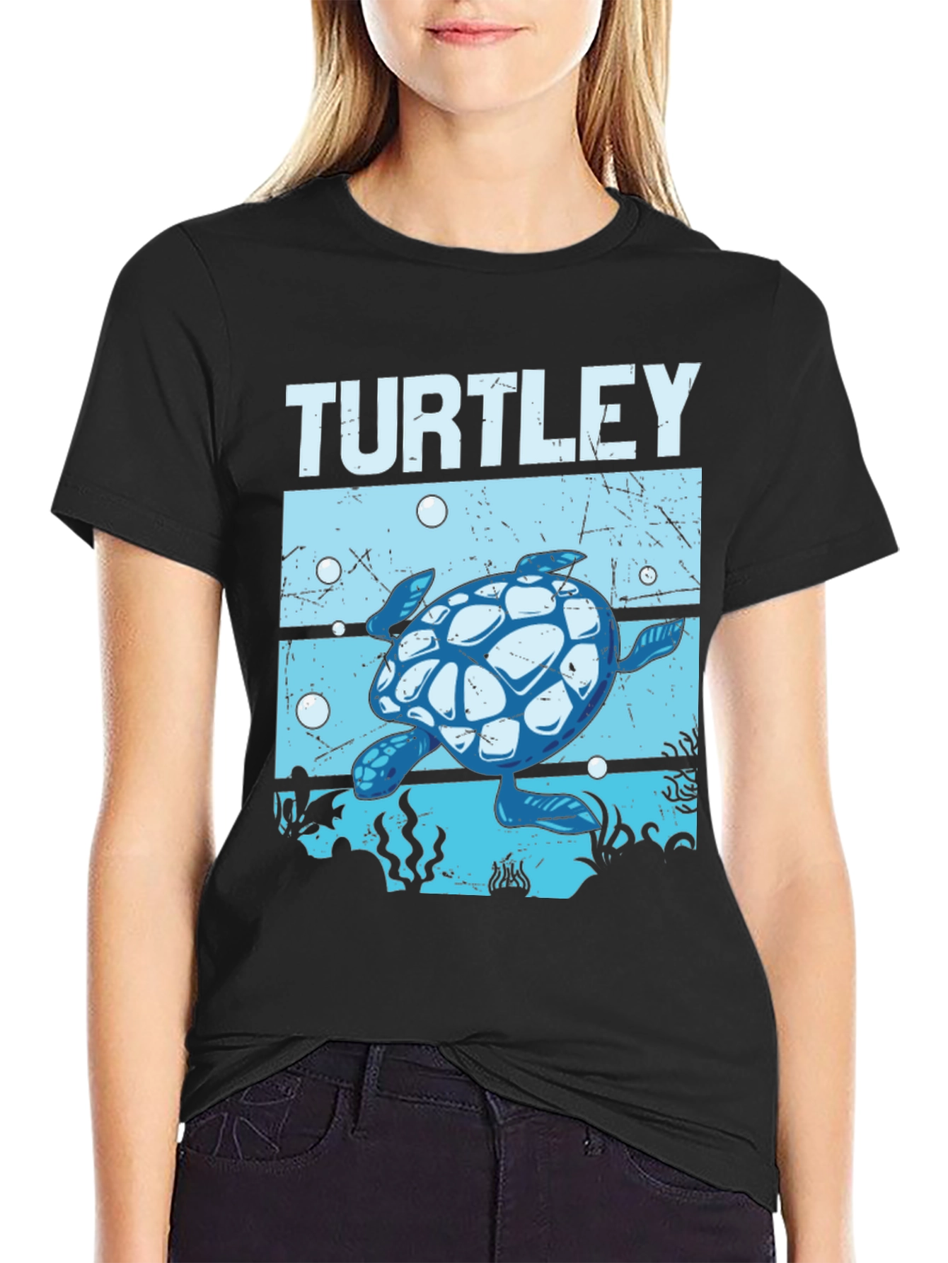 Turtley Cute Sea Turtle Graphic Tee