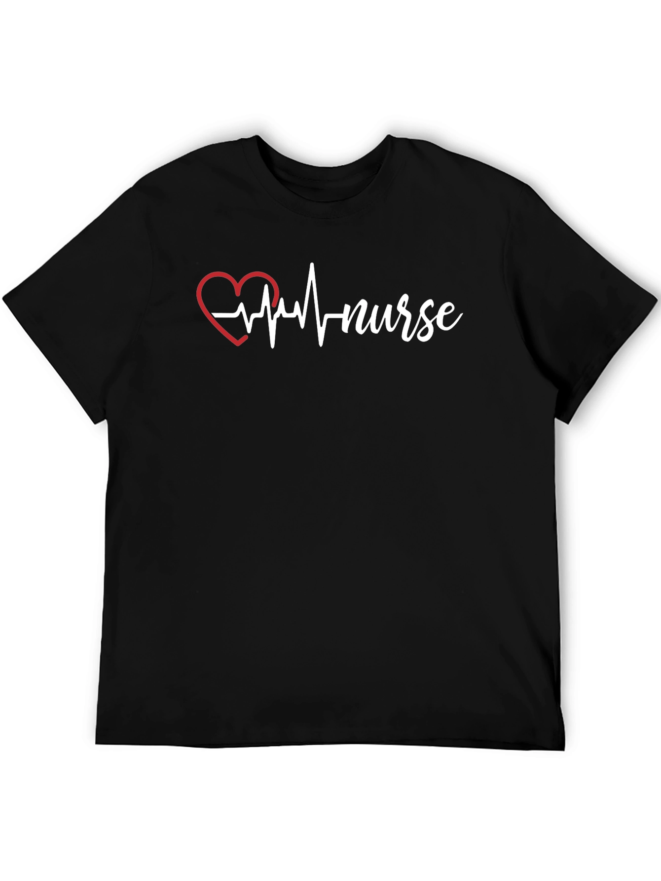 Nurse Heartbeat T-Shirt - Black
