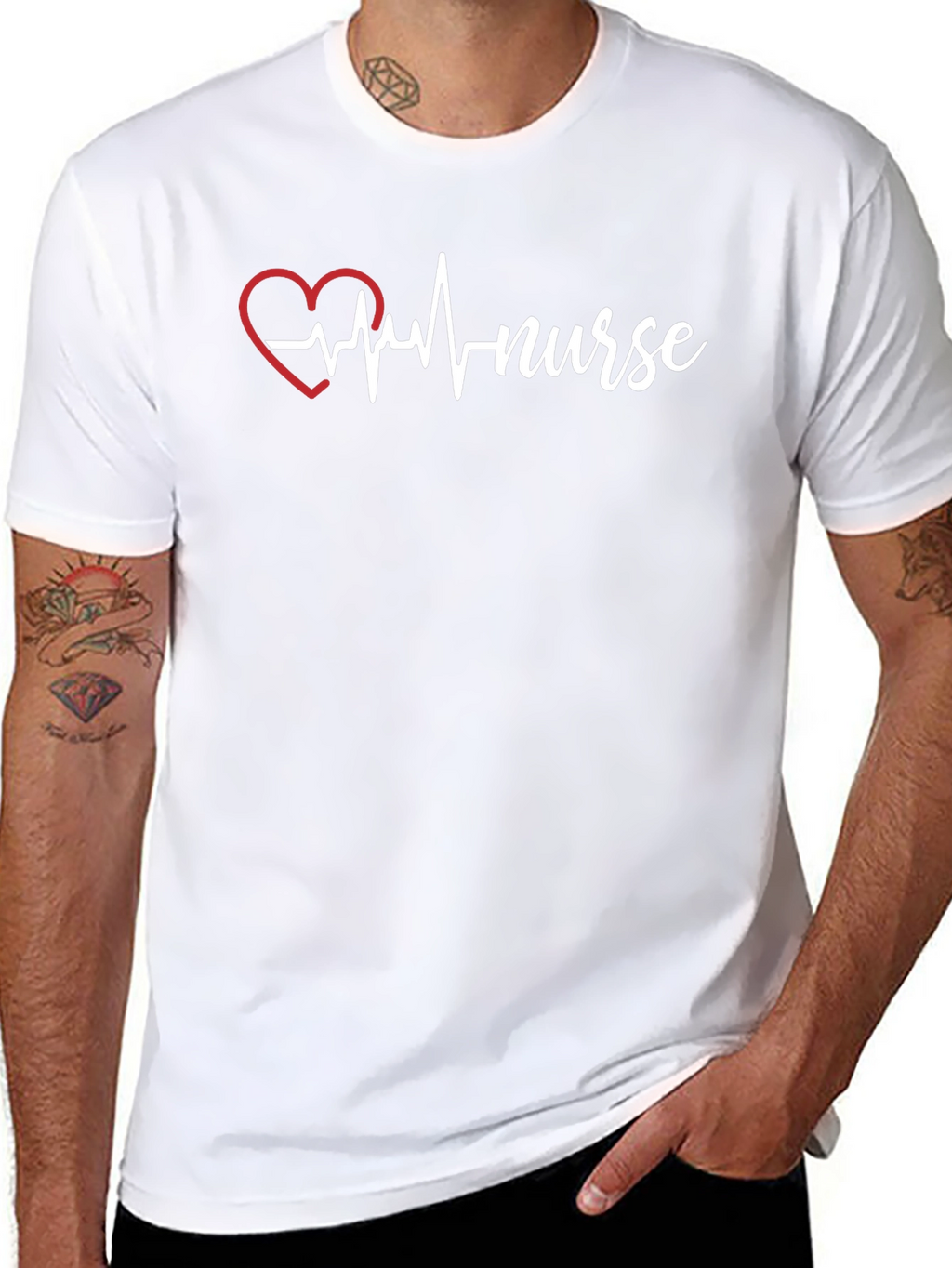 Nurse Heartbeat T-Shirt - Black