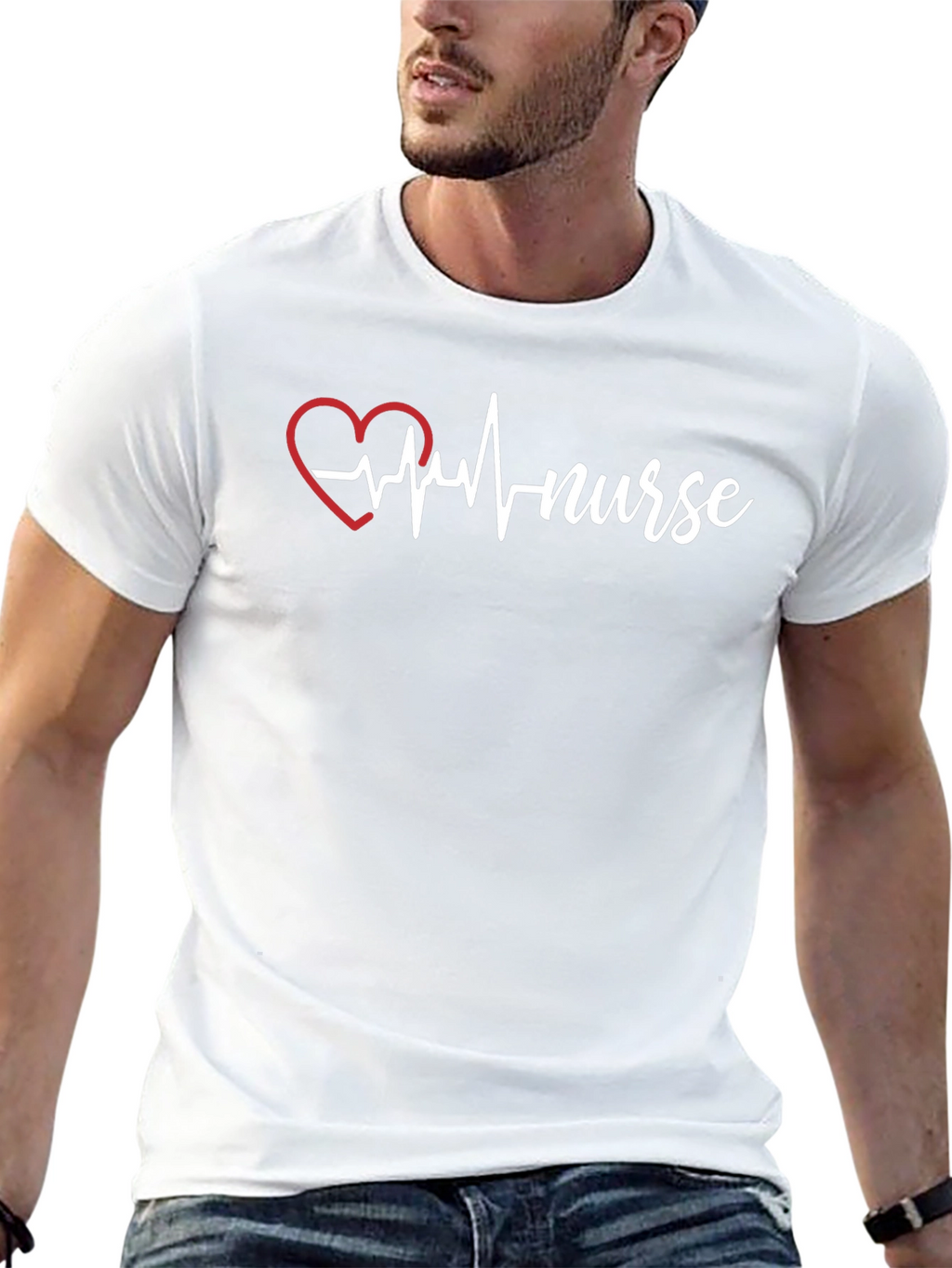 Nurse Heartbeat T-Shirt - Black