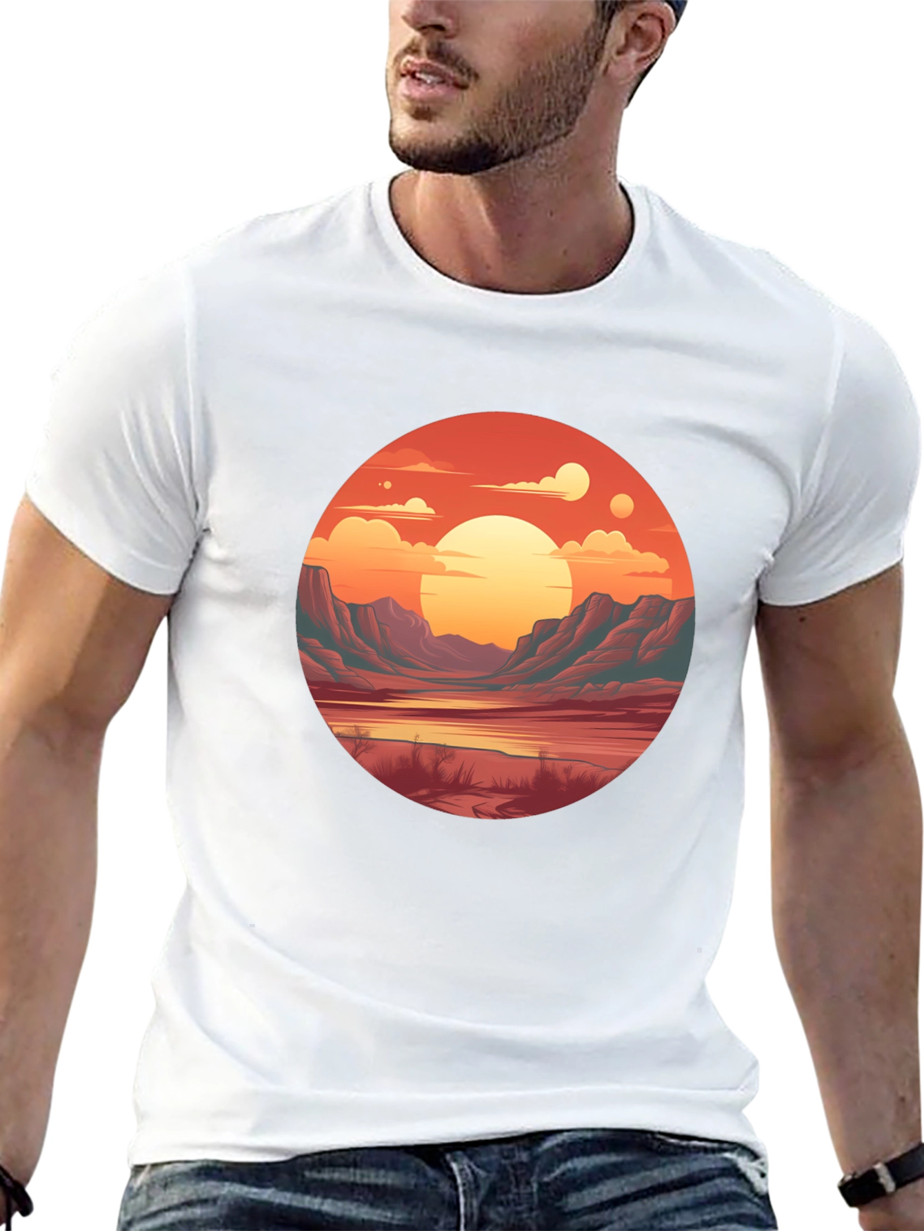 Sunset Vista Graphic Tee - Unisex Comfort