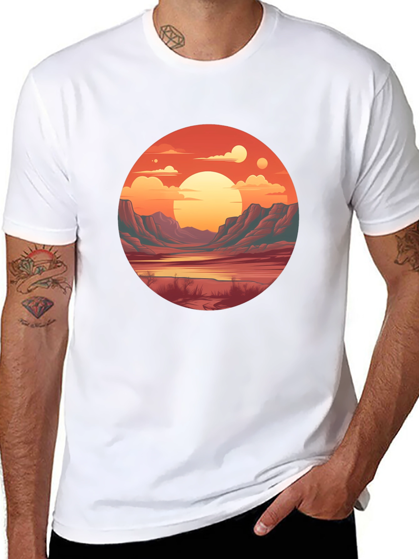 Sunset Vista Graphic Tee - Unisex Comfort