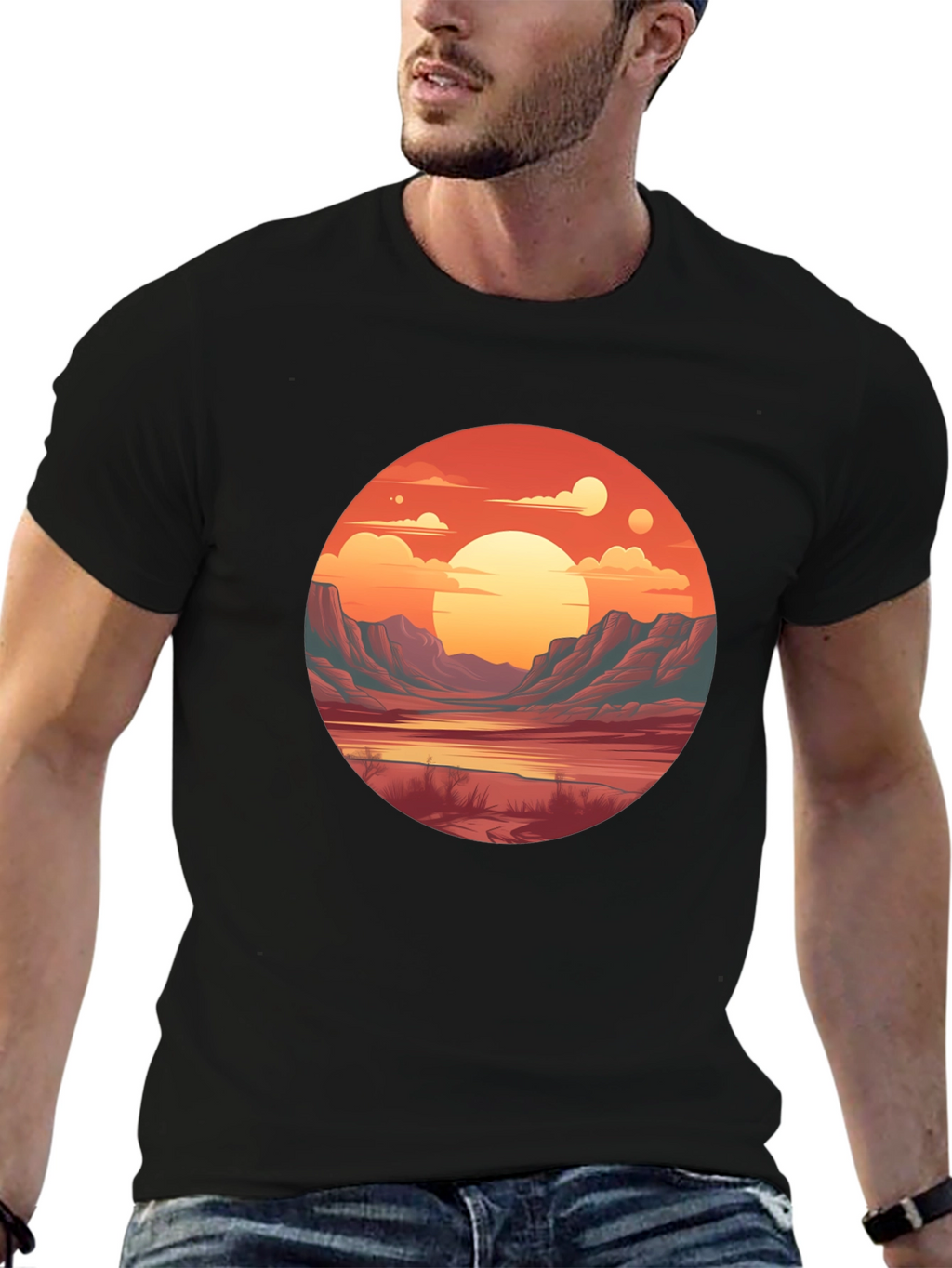 Sunset Vista Graphic Tee - Unisex Comfort