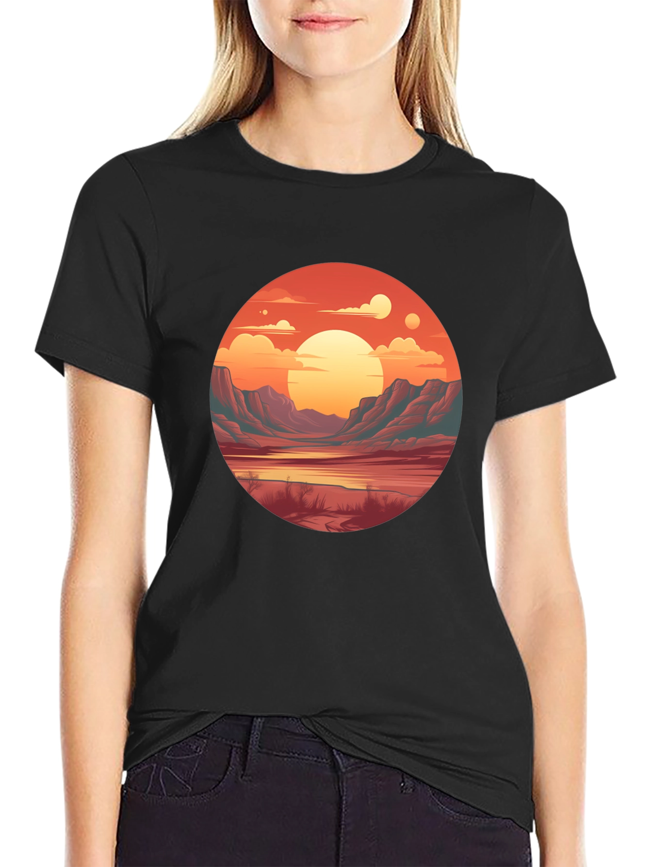 Sunset Vista Graphic Tee - Unisex Comfort