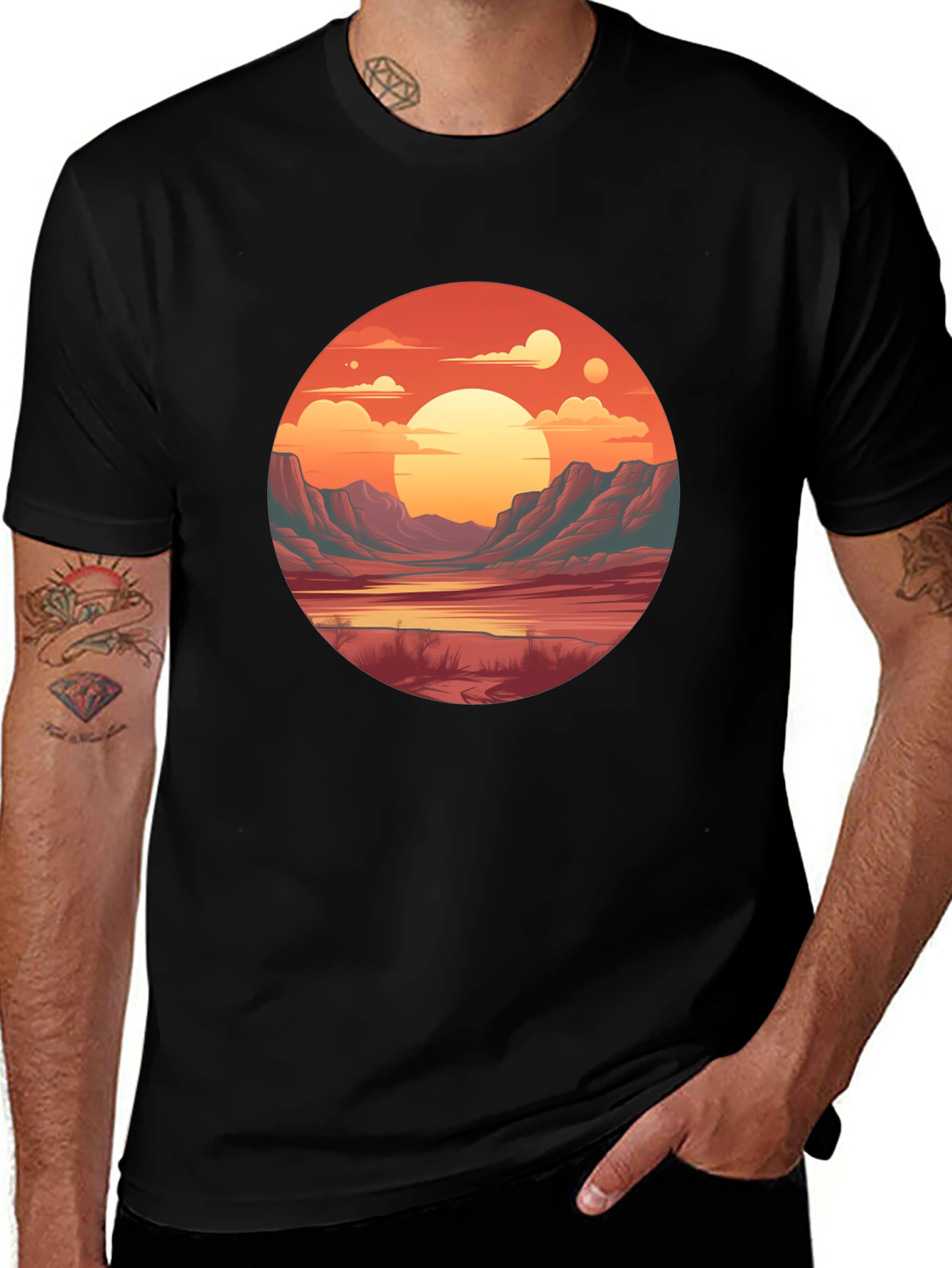 Sunset Vista Graphic Tee - Unisex Comfort