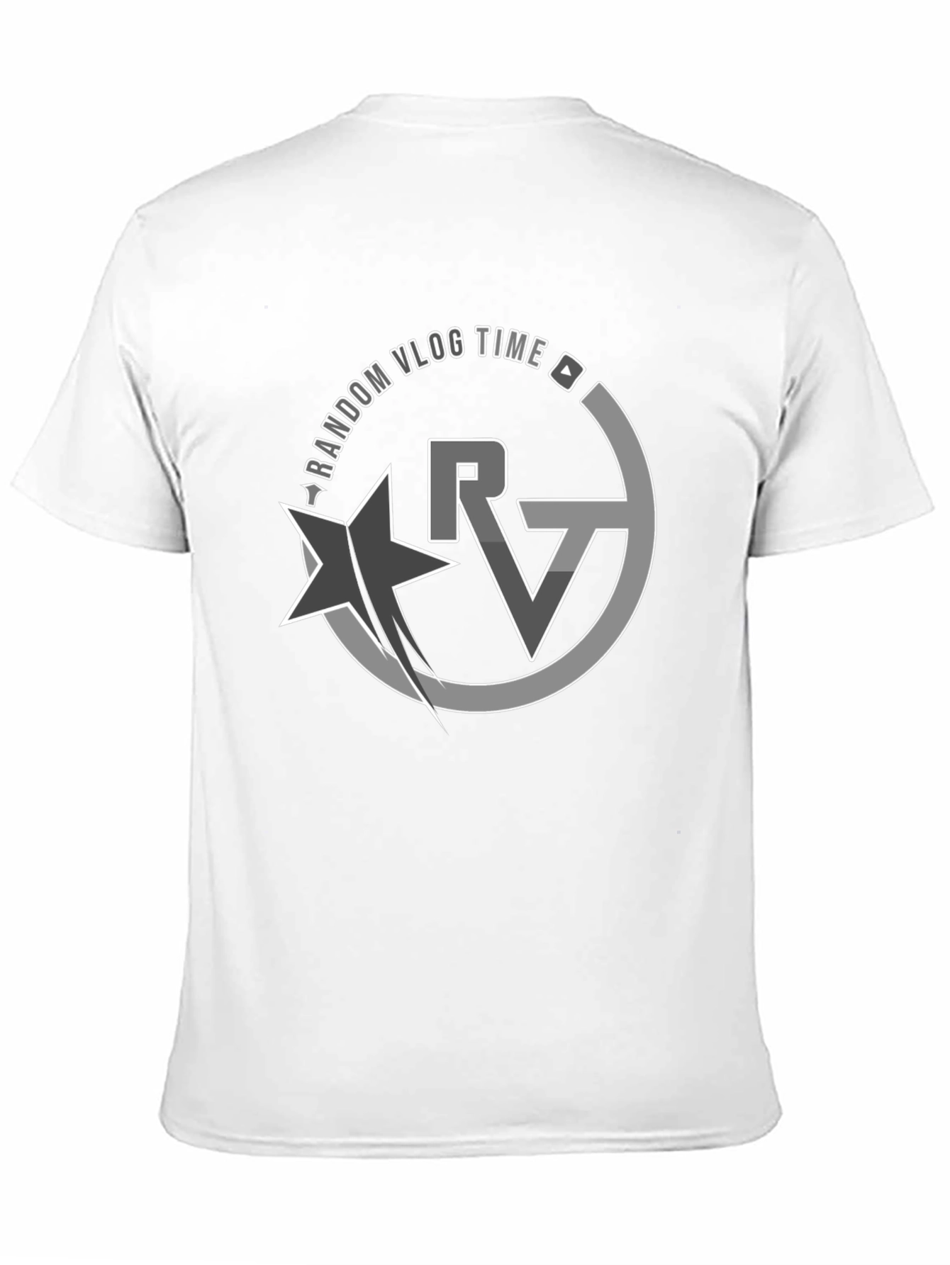 Random Vlog Time Graphic Black T-Shirt