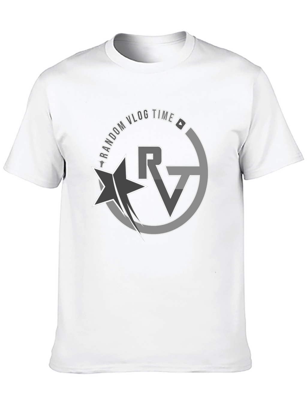Random Vlog Time Graphic Black T-Shirt