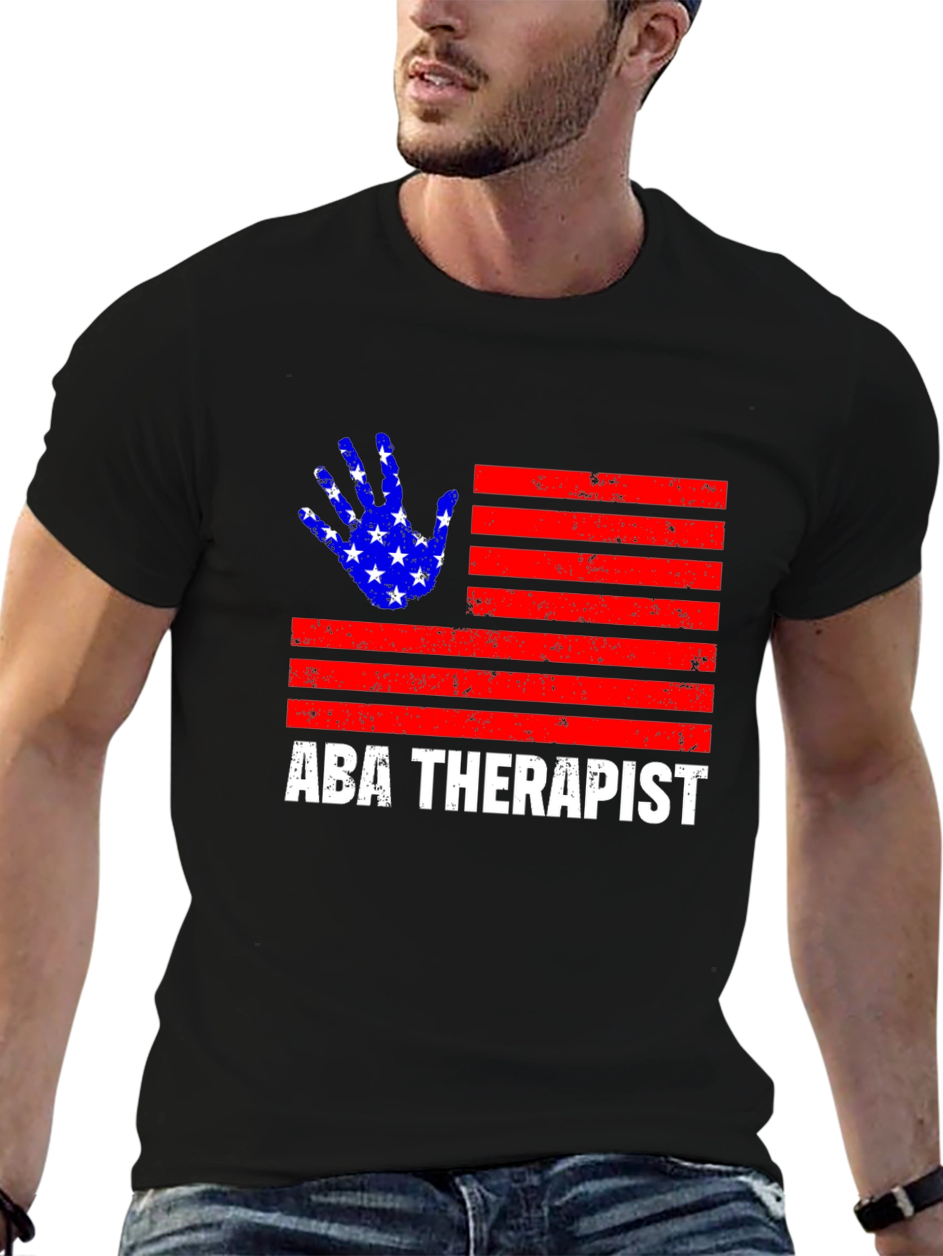 ABA Therapist USA Flag T-Shirt