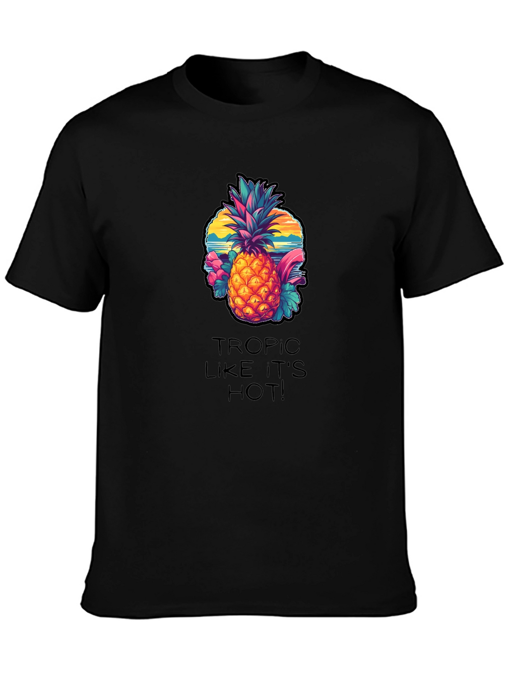 Tropical Pineapple Graphic Tee - Tropic Like Its Hot!