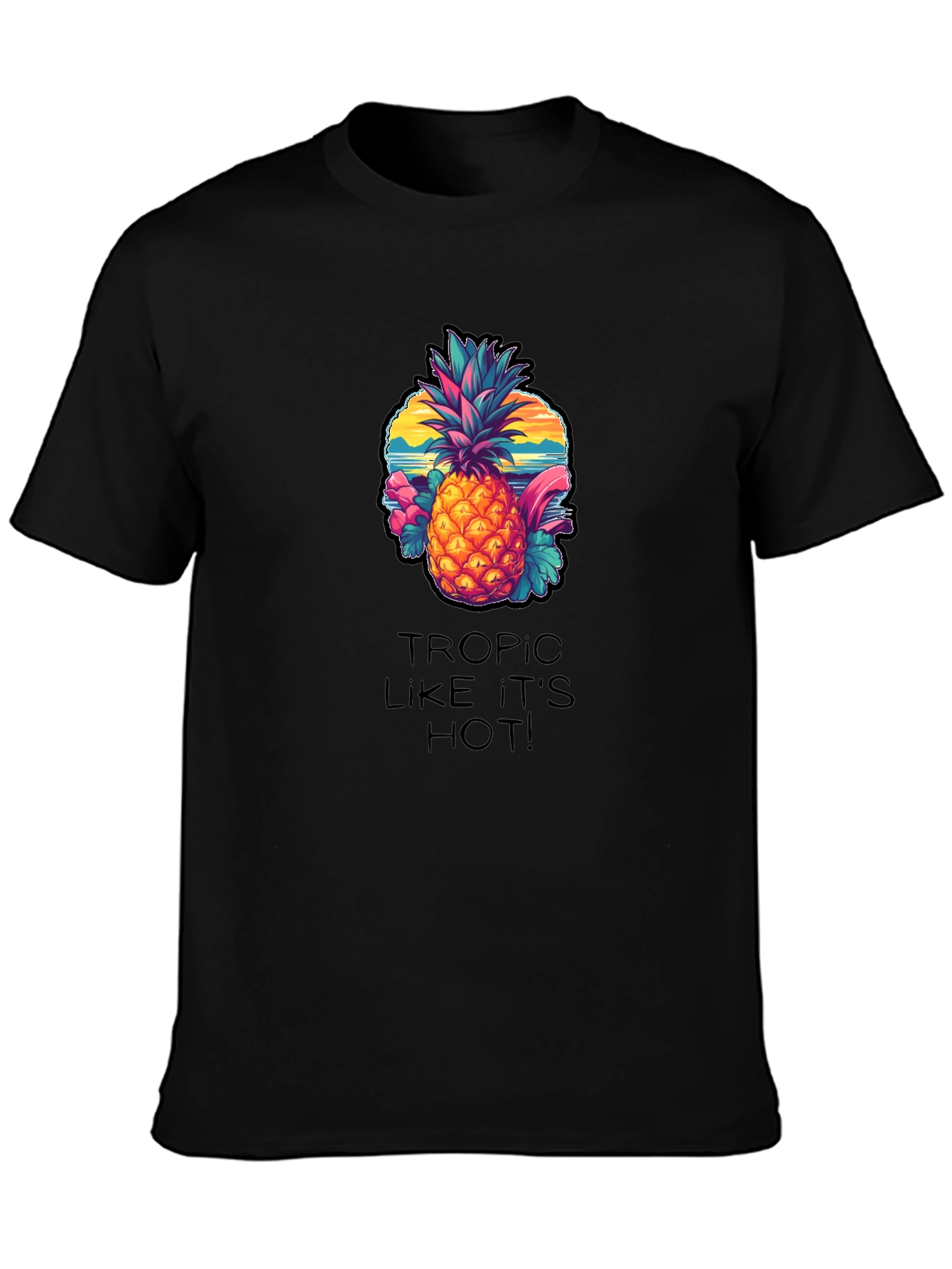 Tropical Pineapple Graphic Tee - Tropic Like Its Hot!