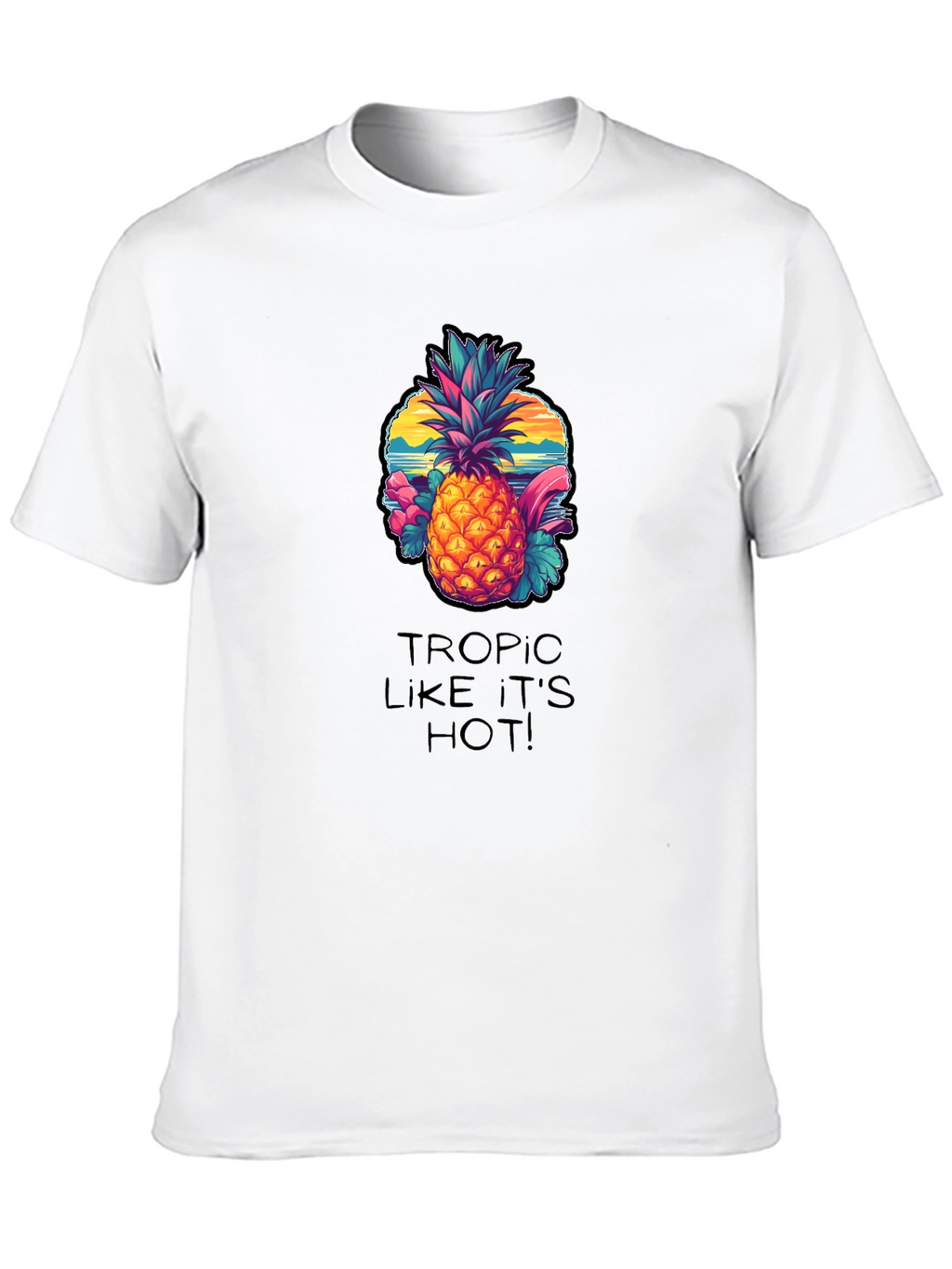 Tropical Pineapple Graphic Tee - Tropic Like Its Hot!