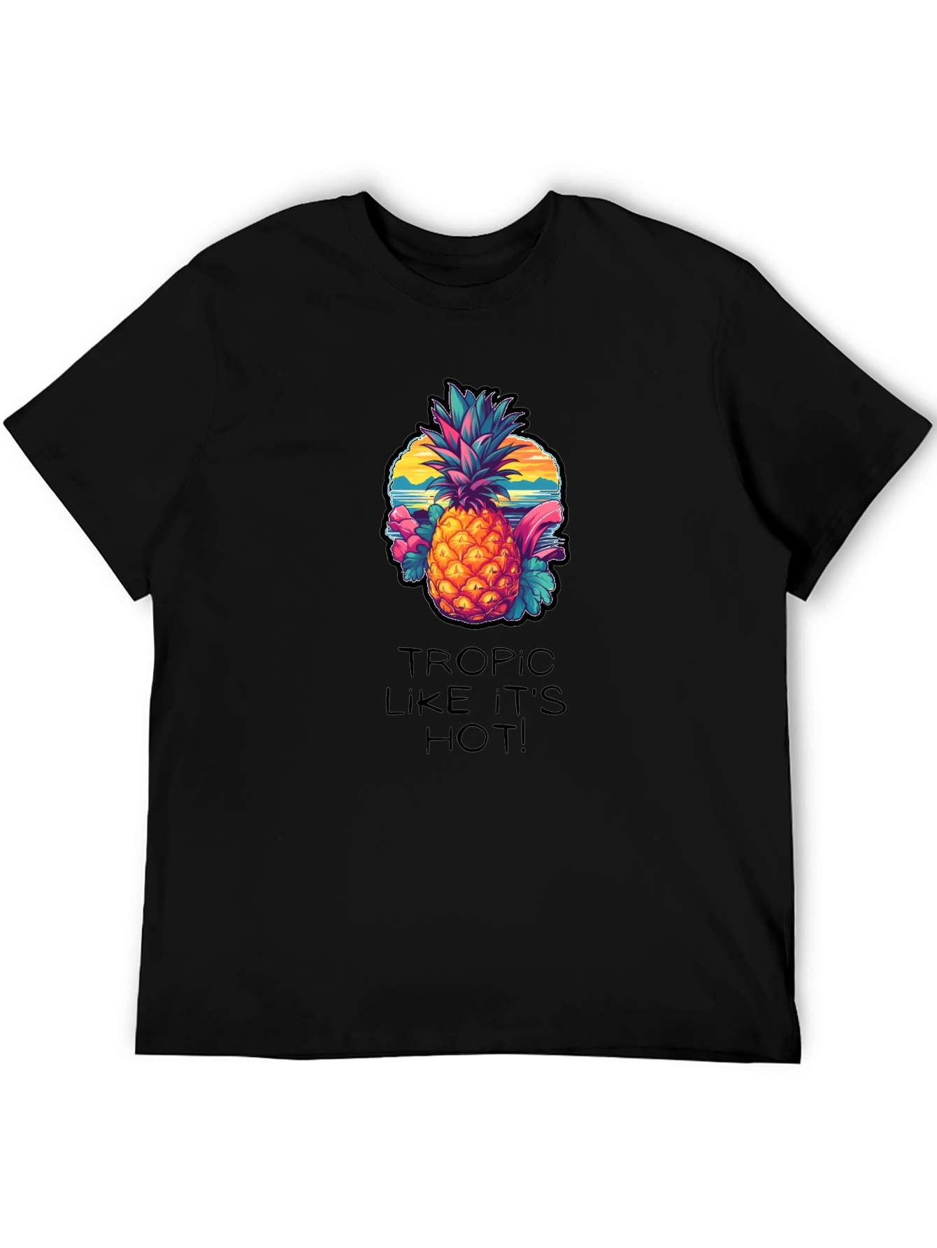 Tropical Pineapple Graphic Tee - Tropic Like Its Hot!