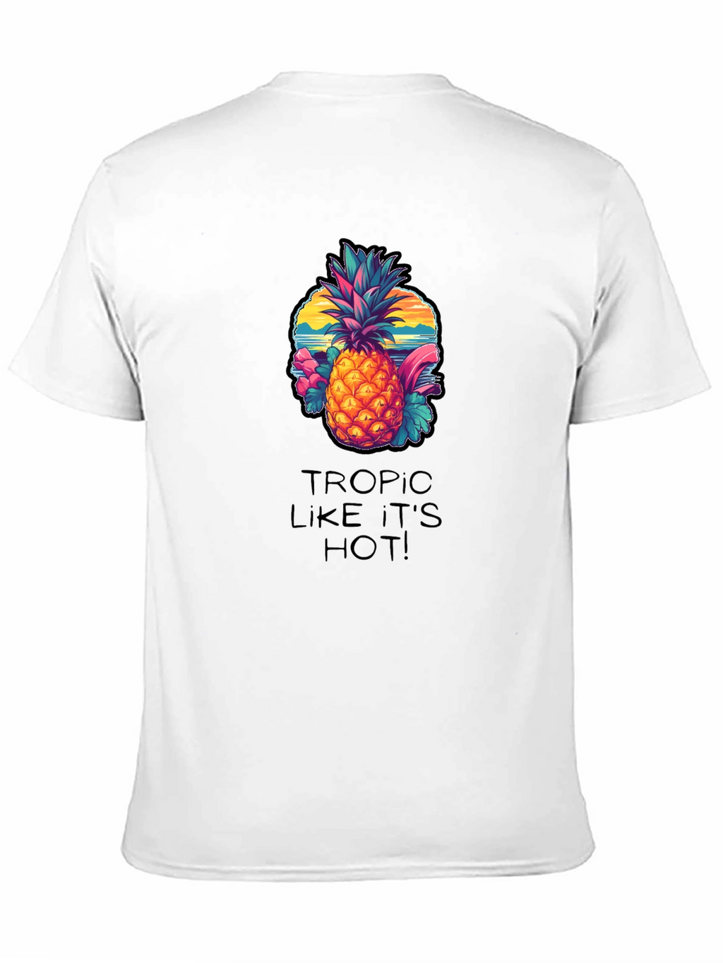 Tropical Pineapple Graphic Tee - Tropic Like Its Hot!
