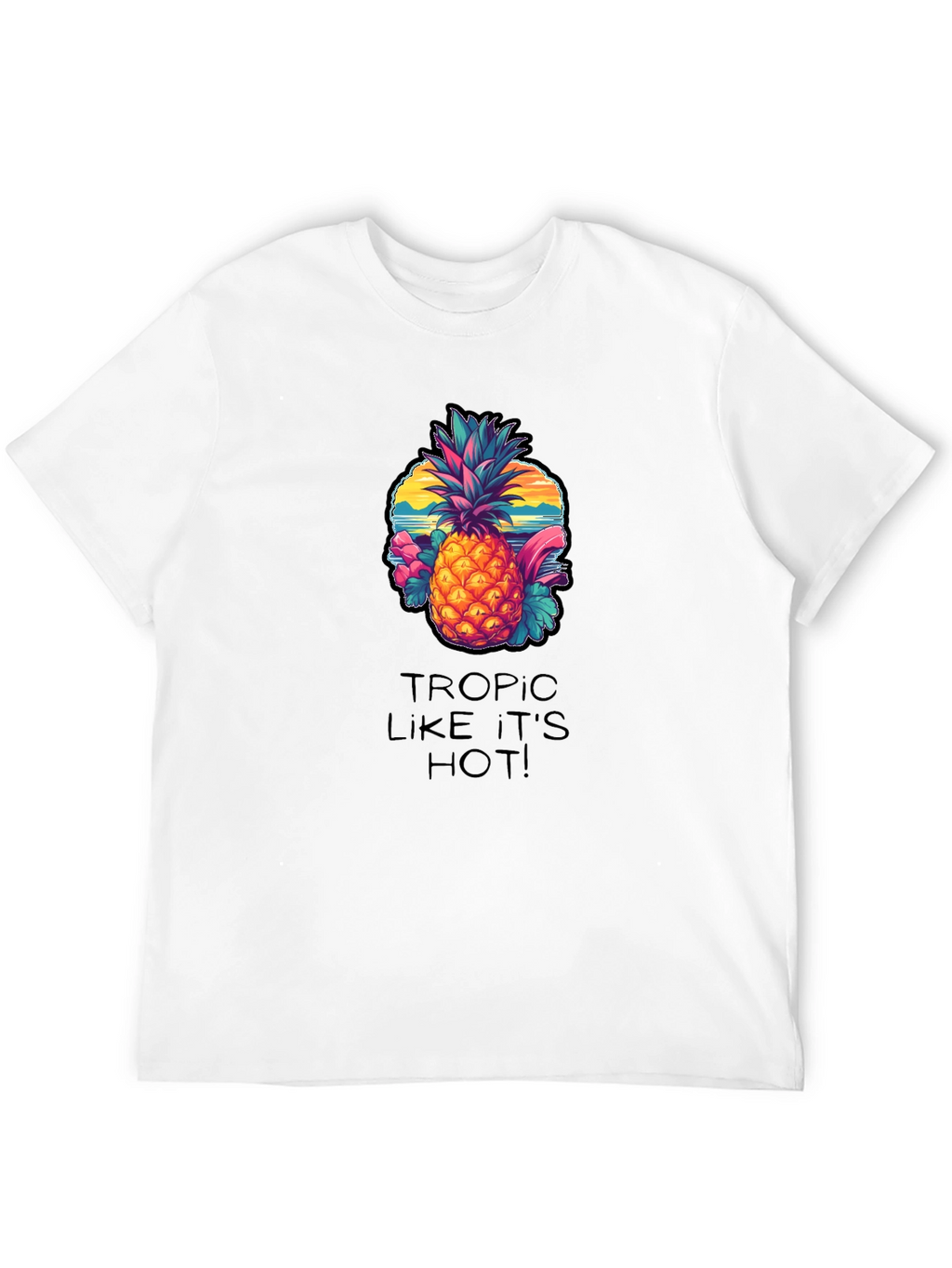 Tropical Pineapple Graphic Tee - Tropic Like Its Hot!