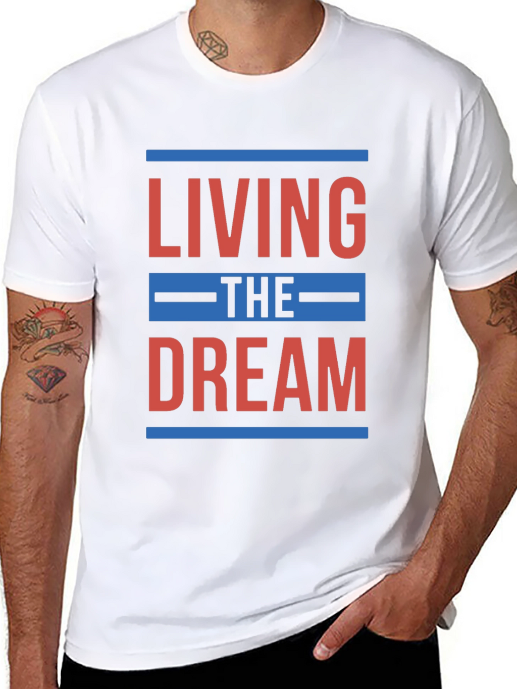 Living the Dream Graphic T-Shirt - Black