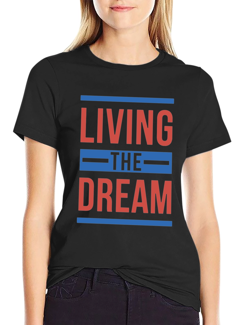 Living the Dream Graphic T-Shirt - Black