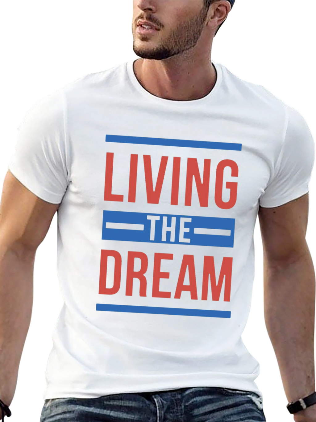 Living the Dream Graphic T-Shirt - Black