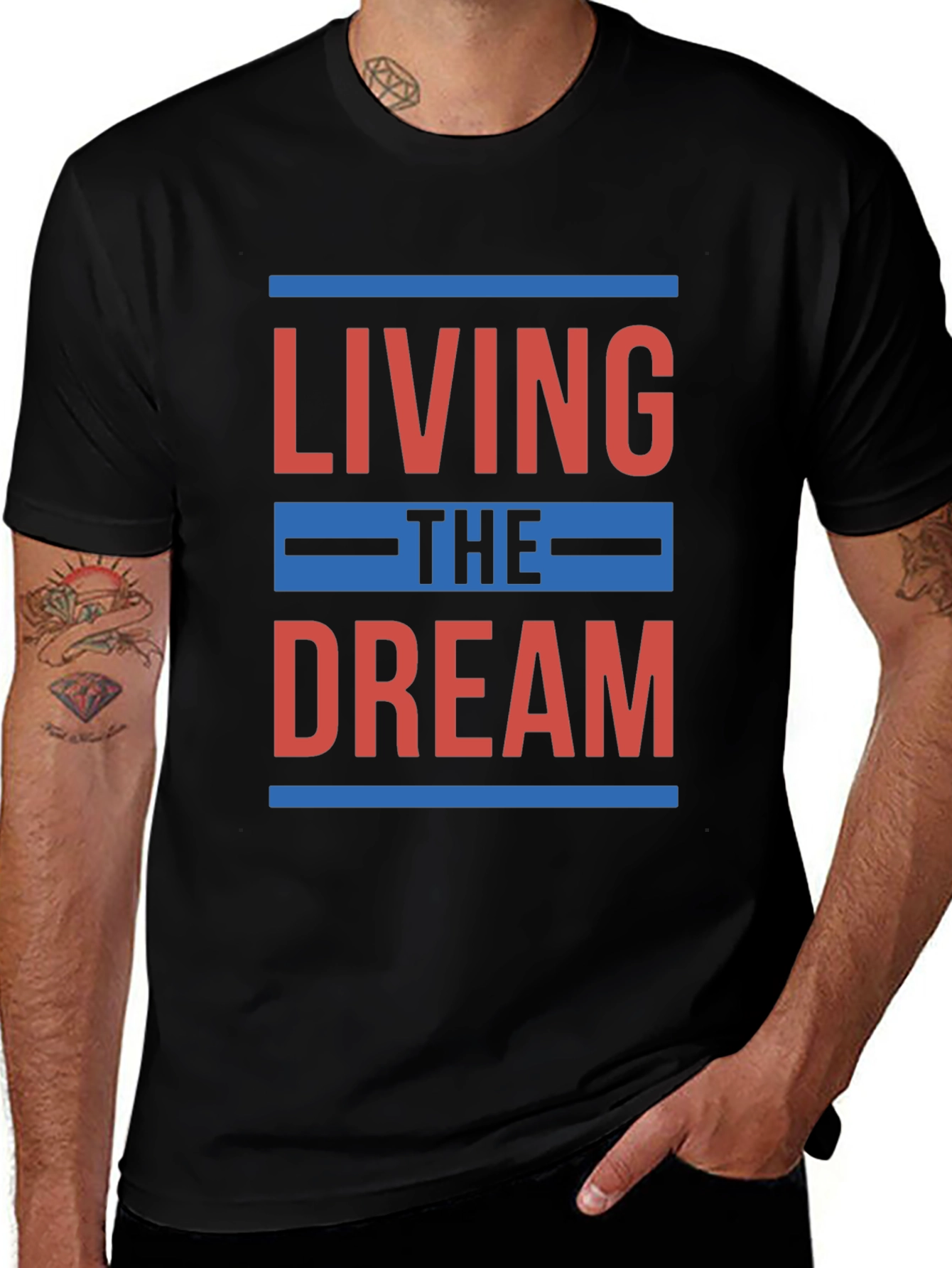 Living the Dream Graphic T-Shirt - Black