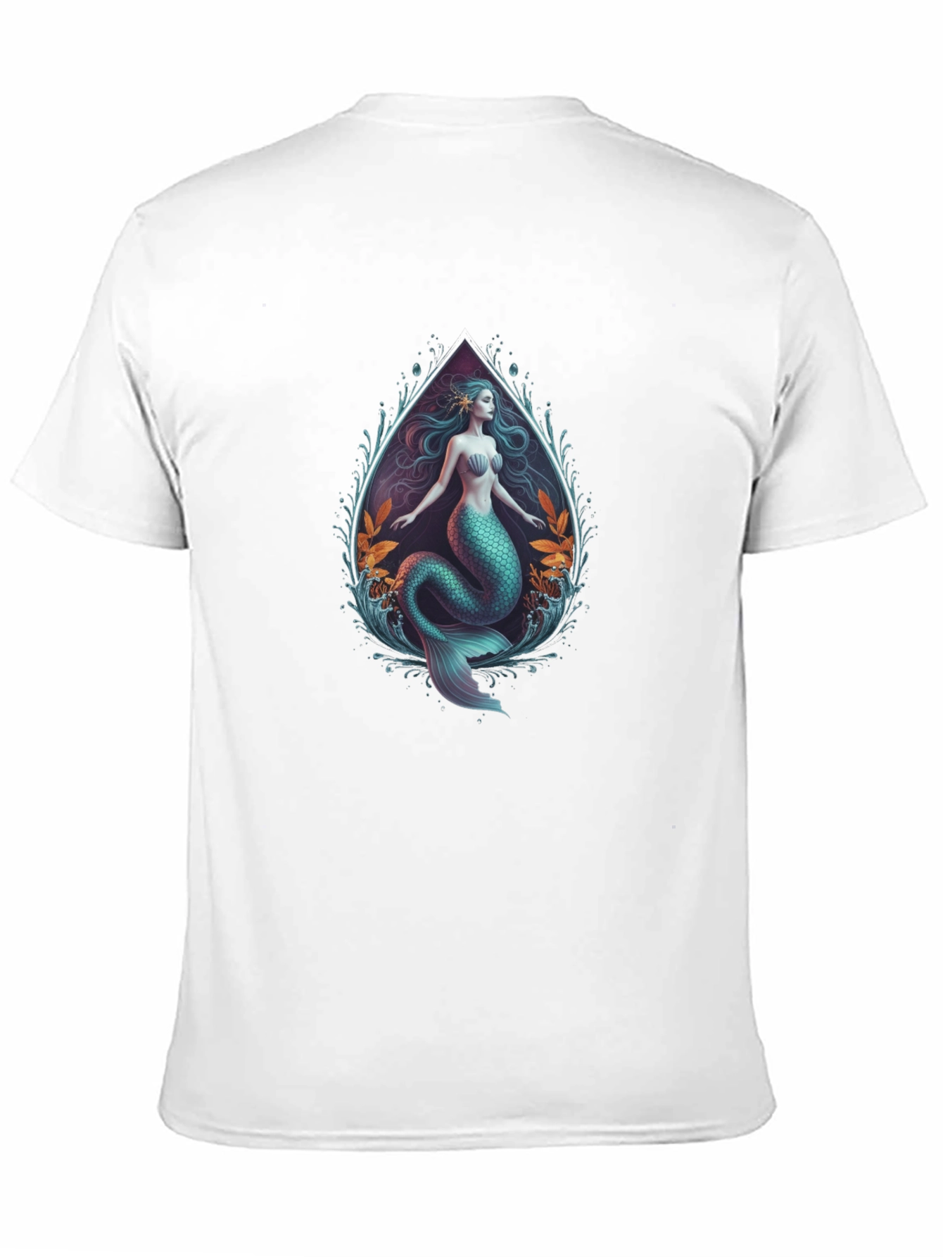 Mermaid Graphic Tee - Black Cotton Blend