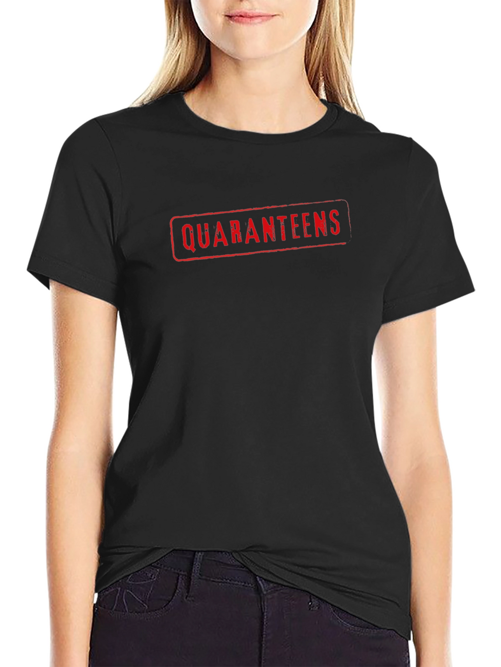 Quaranteens Graphic Print Black T-Shirt