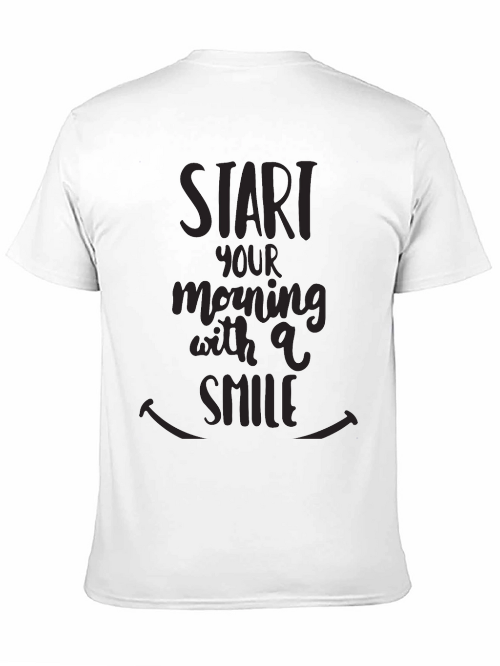 Start Your Morning With a Smile Black T-Shirt