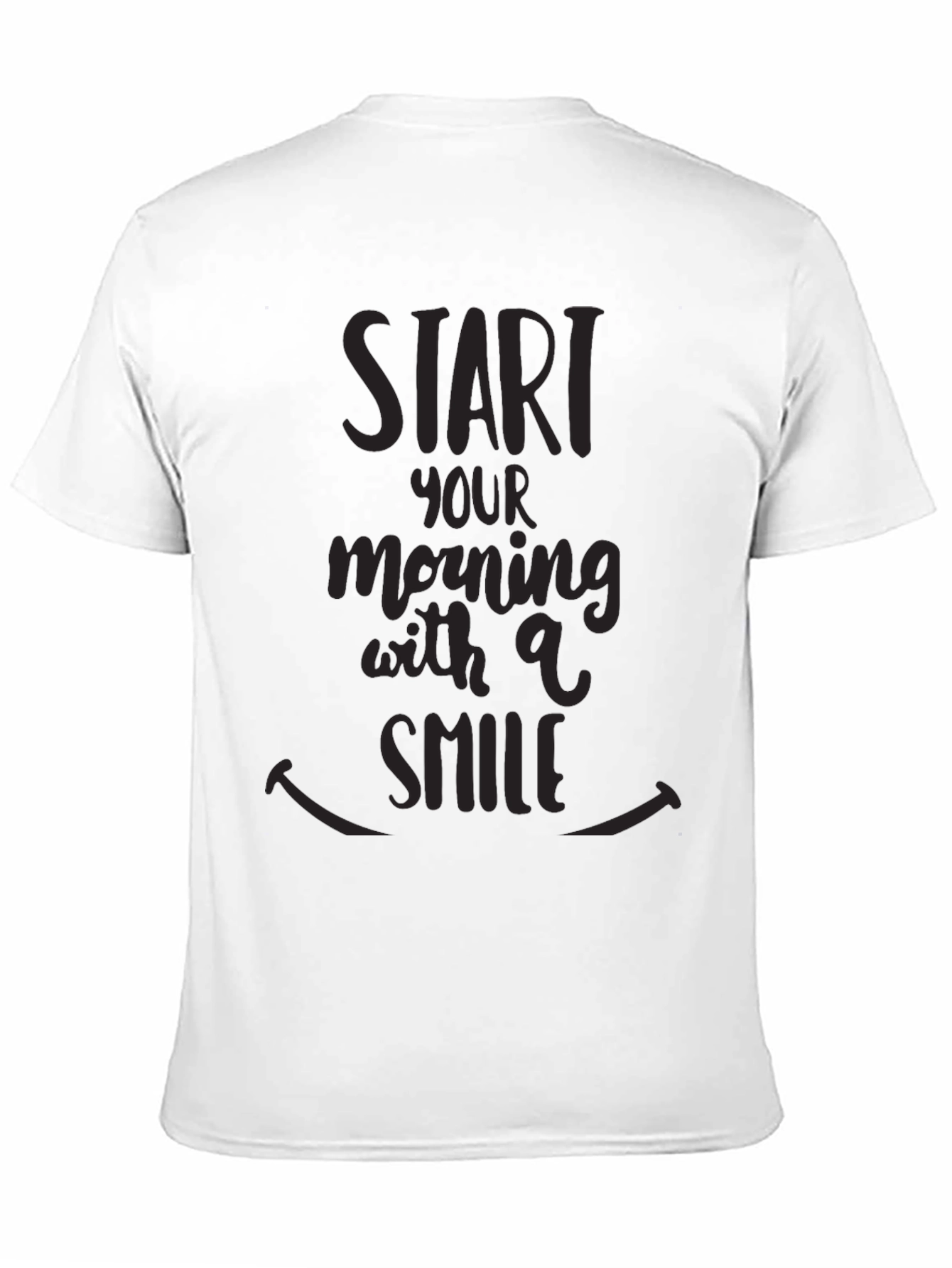 Start Your Morning With a Smile Black T-Shirt