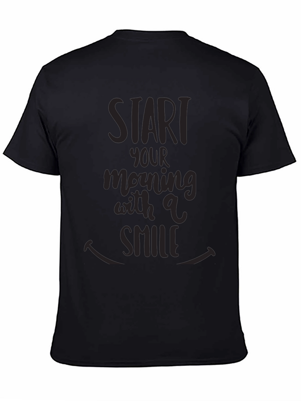 Start Your Morning With a Smile Black T-Shirt