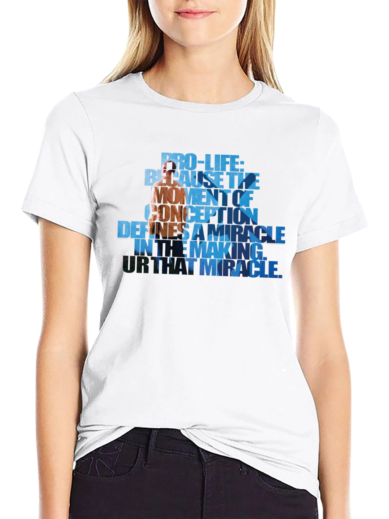 Pro-Life Graphic Tee - Because The Moment of Conception