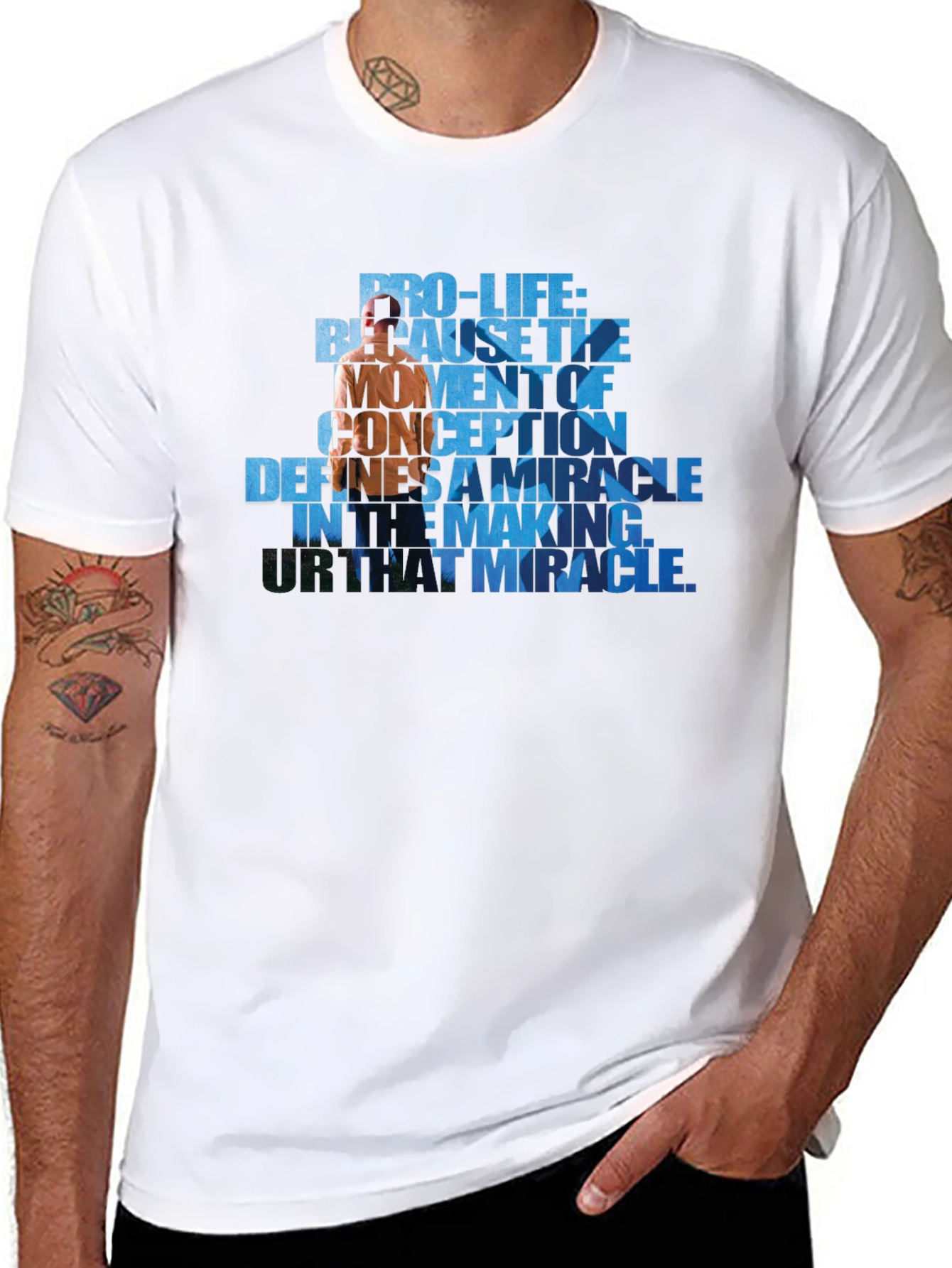 Pro-Life Graphic Tee - Because The Moment of Conception