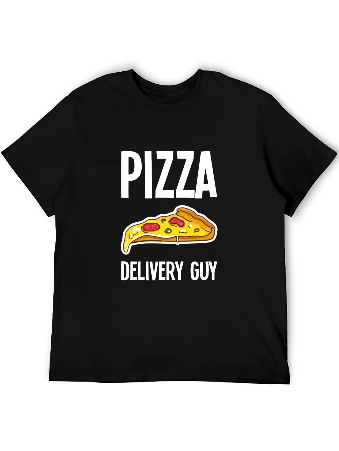 Pizza Delivery Guy Graphic Tee - Black