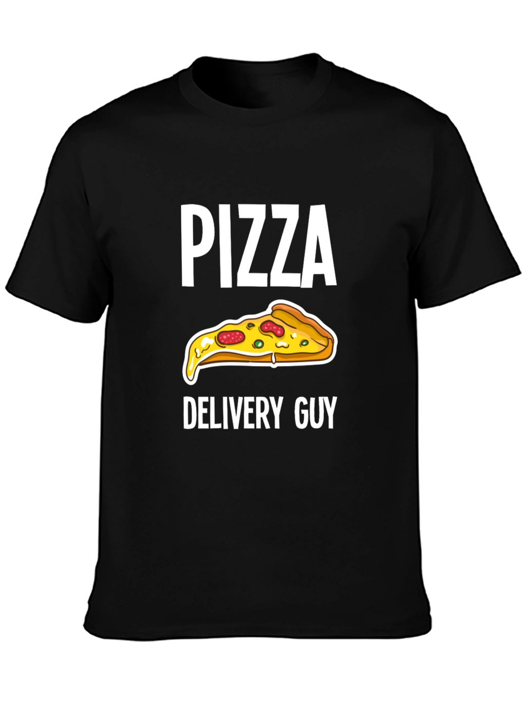 Pizza Delivery Guy Graphic Tee - Black