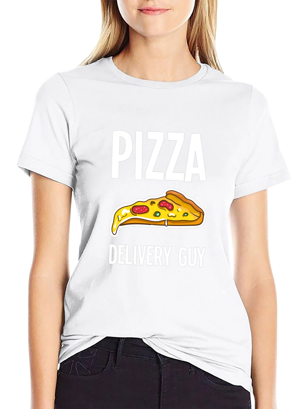 Pizza Delivery Guy Graphic Tee - Black