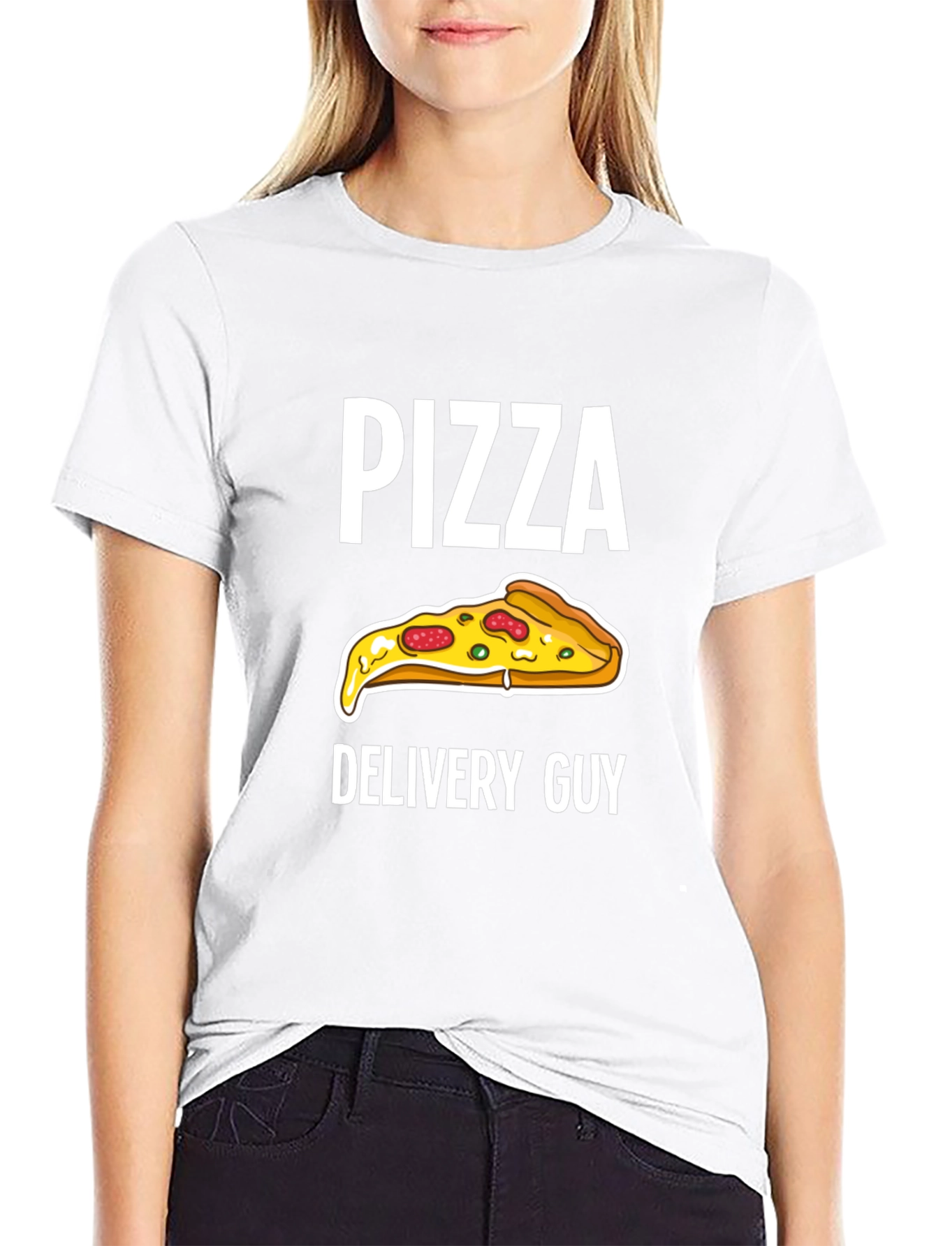 Pizza Delivery Guy Graphic Tee - Black