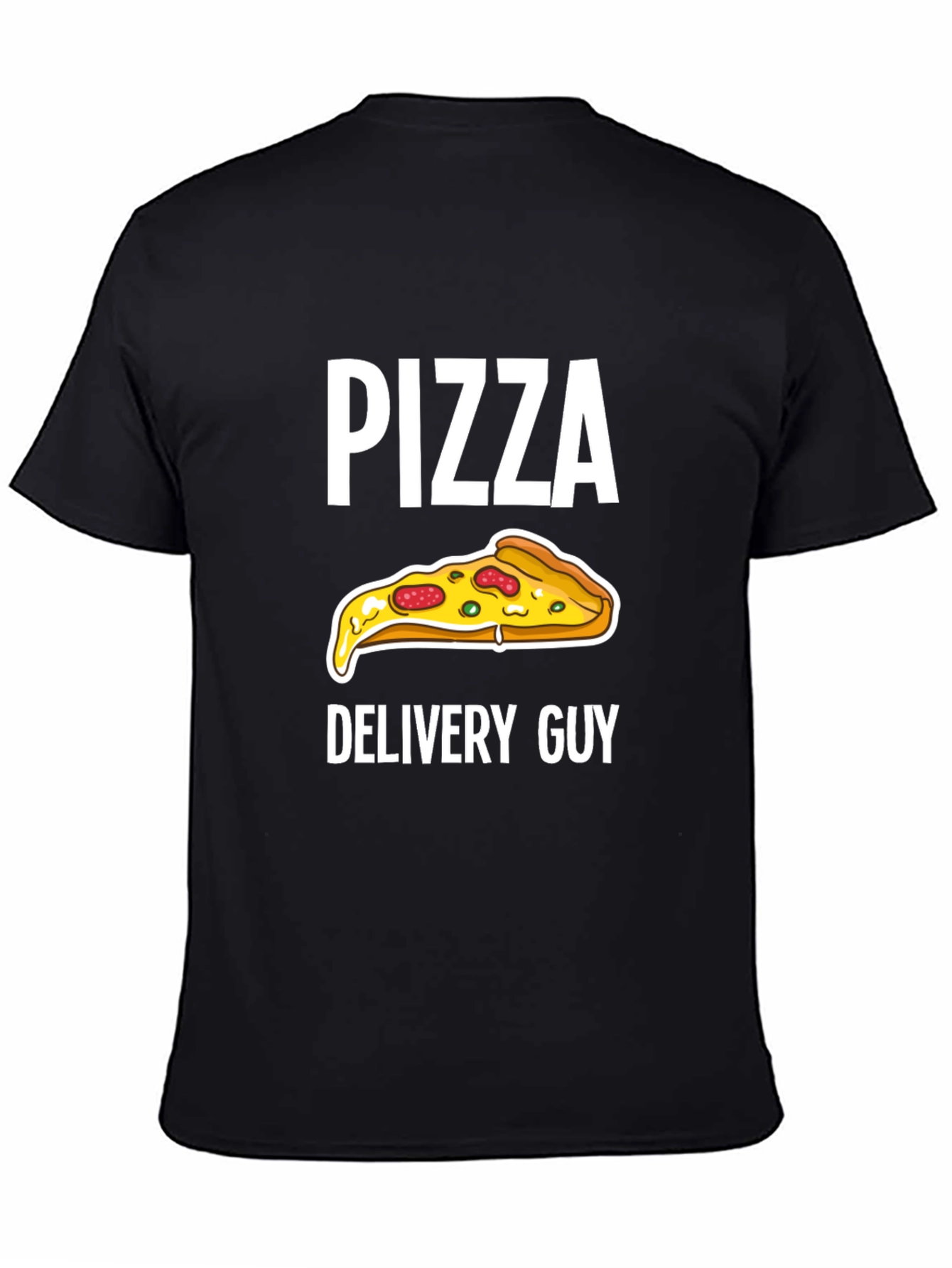 Pizza Delivery Guy Graphic Tee - Black