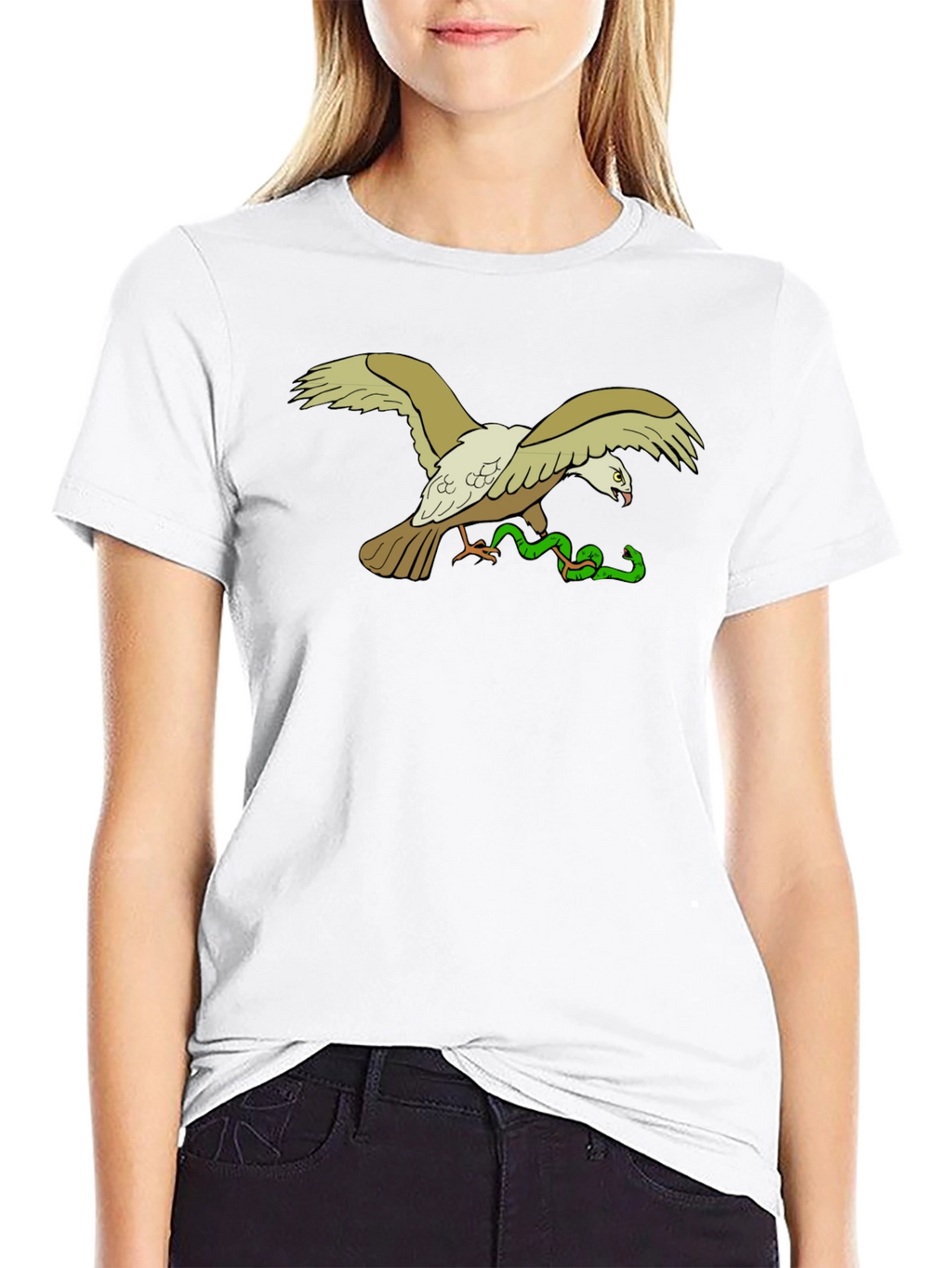 Eagle & Snake Graphic T-Shirt - Black