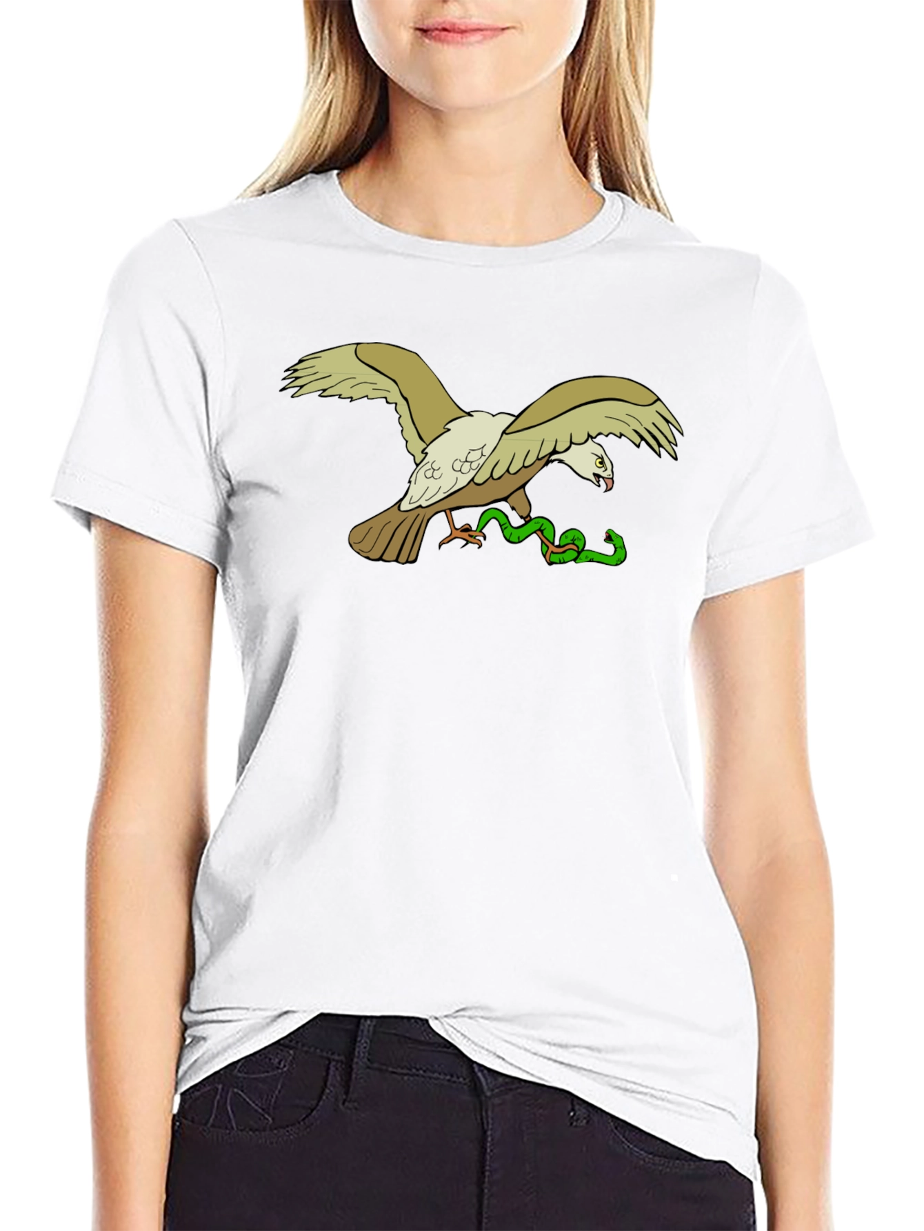 Eagle & Snake Graphic T-Shirt - Black