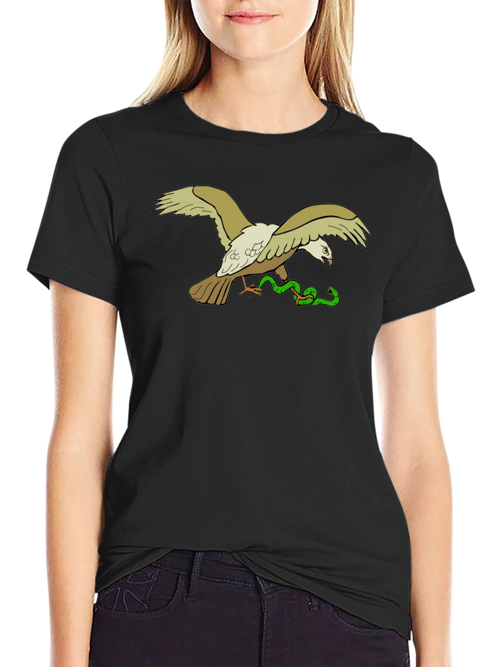 Eagle & Snake Graphic T-Shirt - Black
