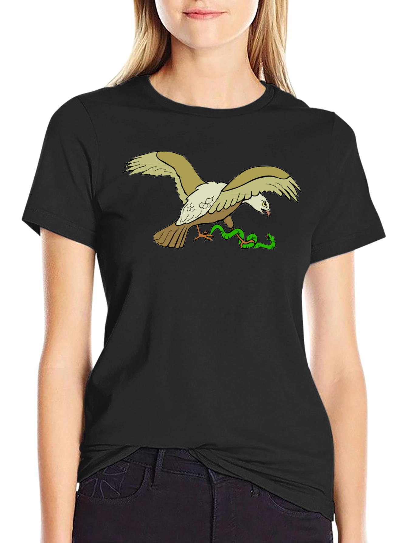 Eagle & Snake Graphic T-Shirt - Black