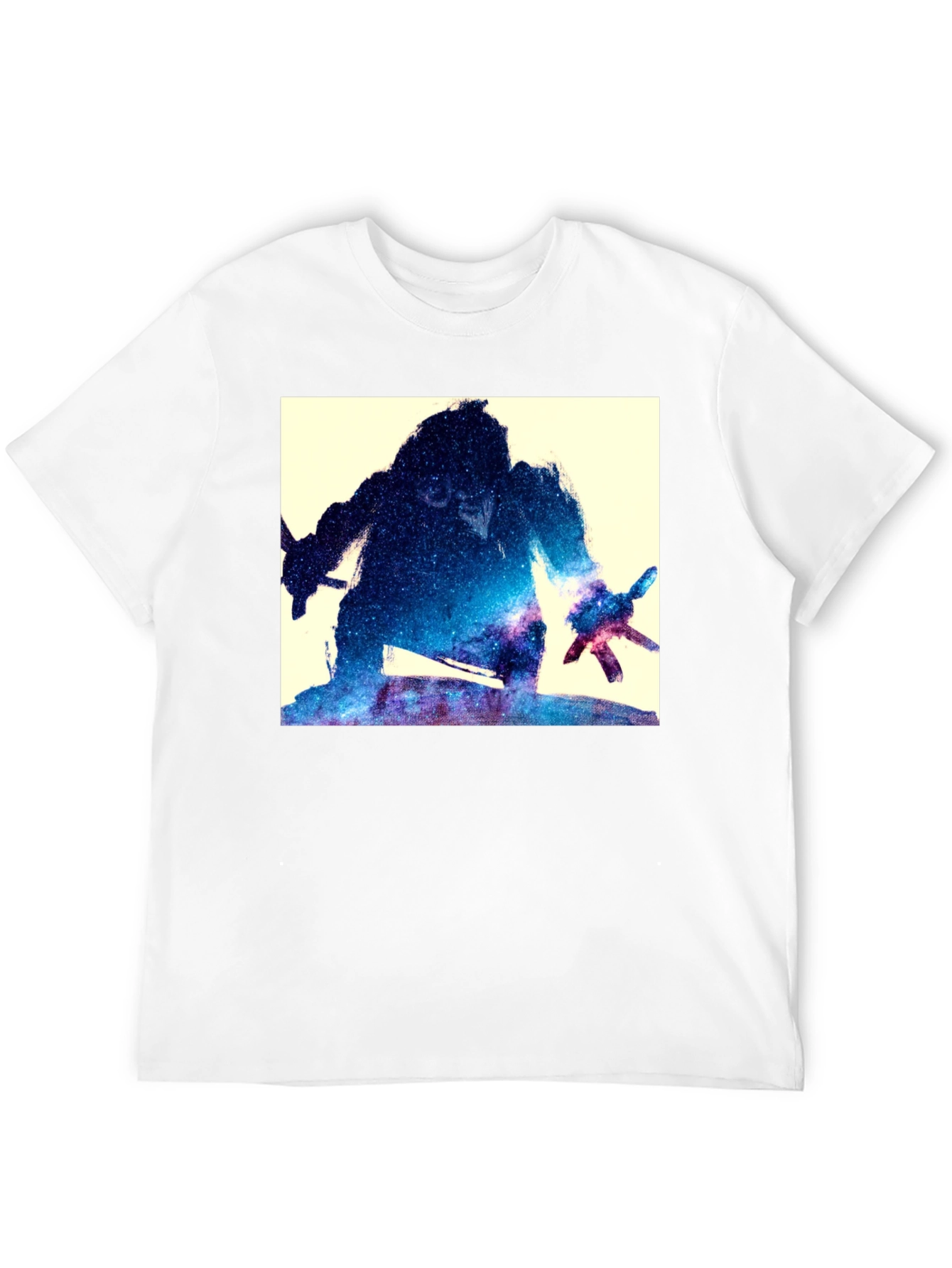 Galaxy Warrior Graphic Tee - Black Cotton Blend