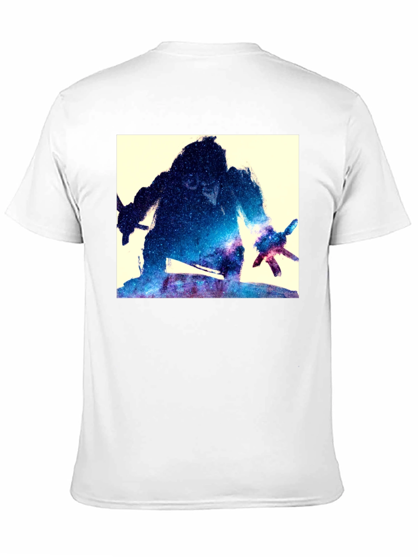 Galaxy Warrior Graphic Tee - Black Cotton Blend